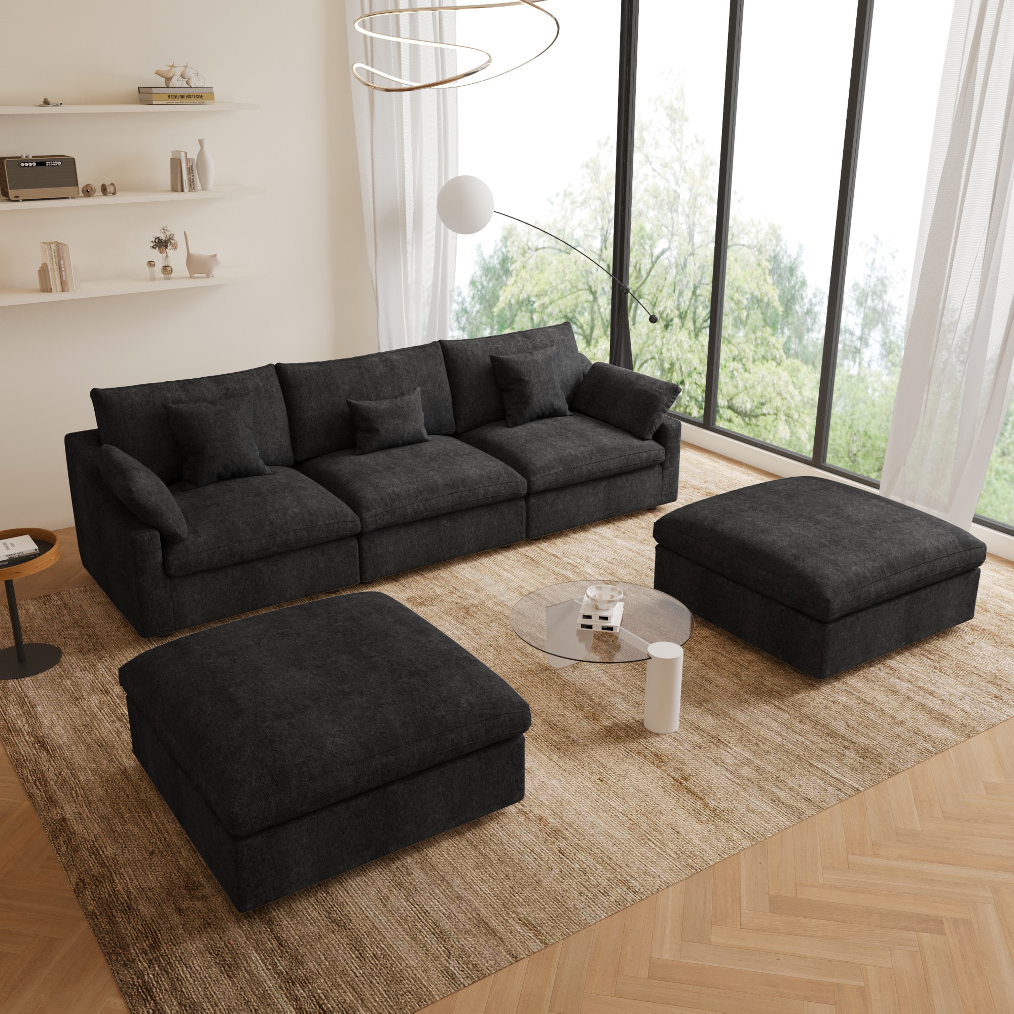 BuotiqHom DH-S3+2-140BK Sofas-Loveseats - View #2