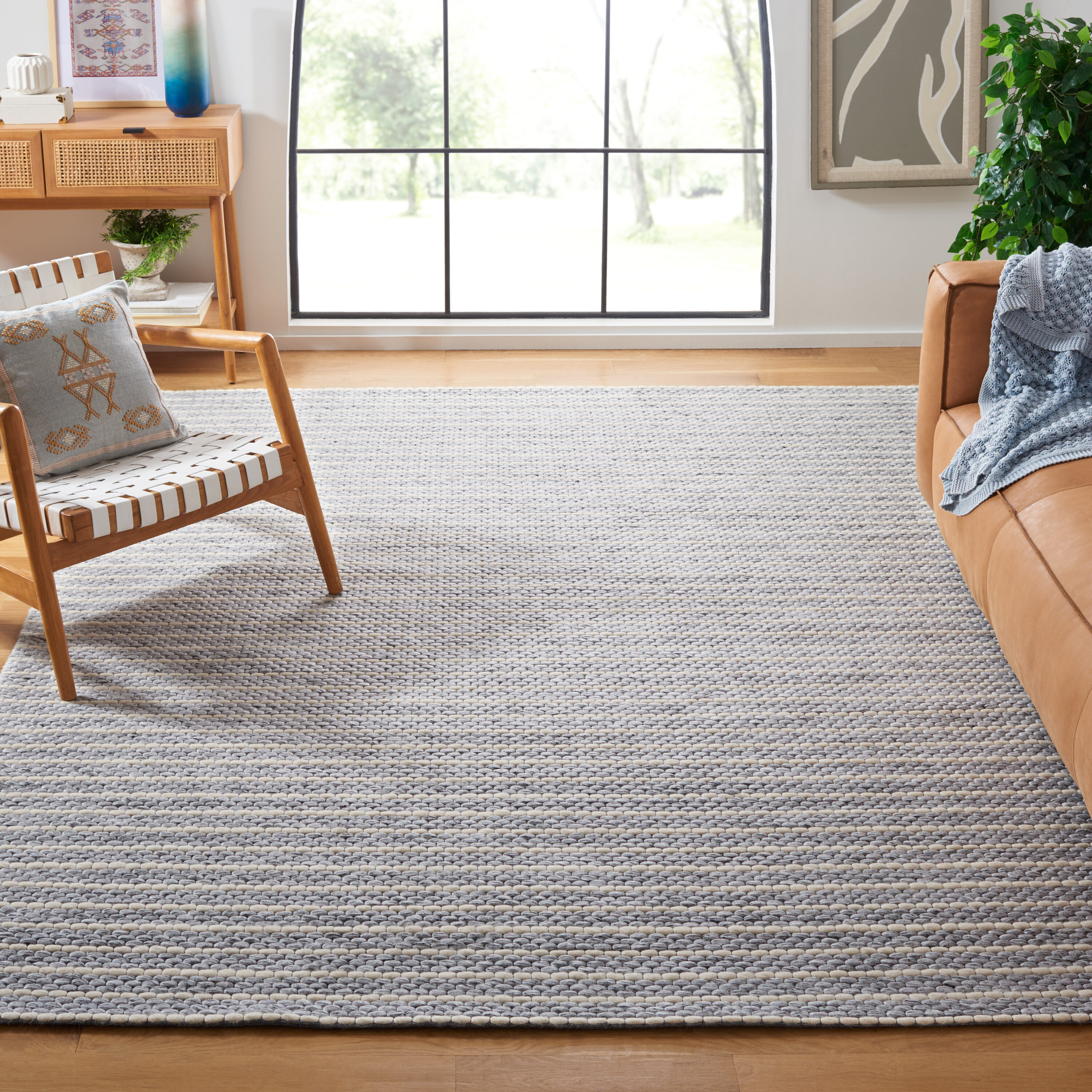  Marbella 207 Gray/Ivory Solid / Tonal 8ft x 10ft Large Rectangle Rug