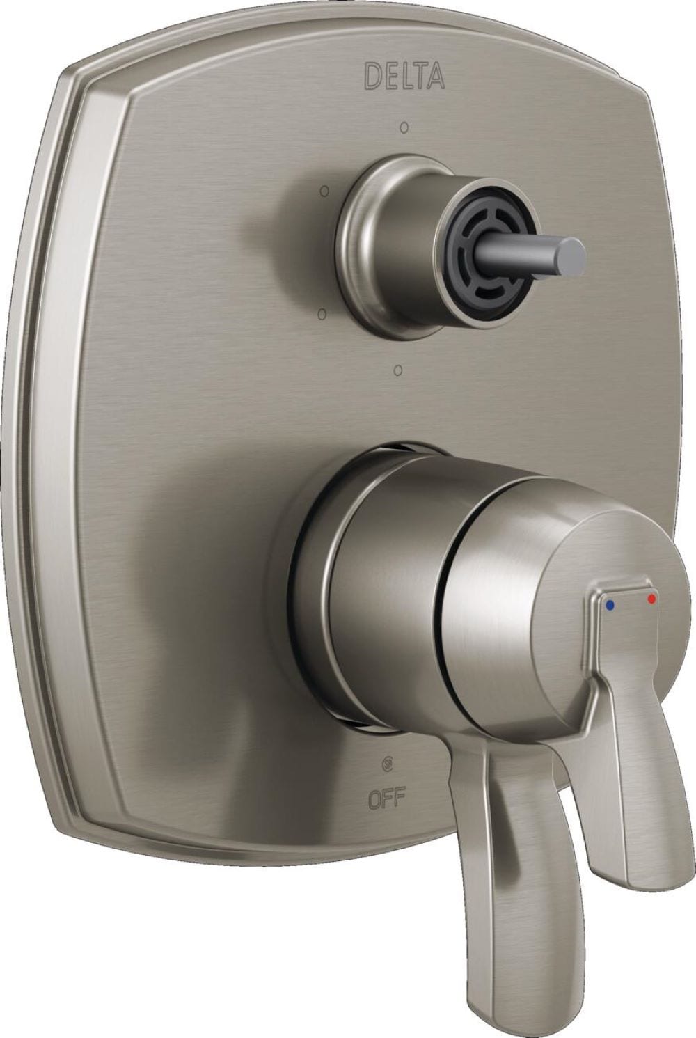 Delta T27976-SS-PR-LHP Lumicoat Stainless 3.78-Inches Universal Bathtub/Shower Pressure balance trim 0.5-Inches -ID