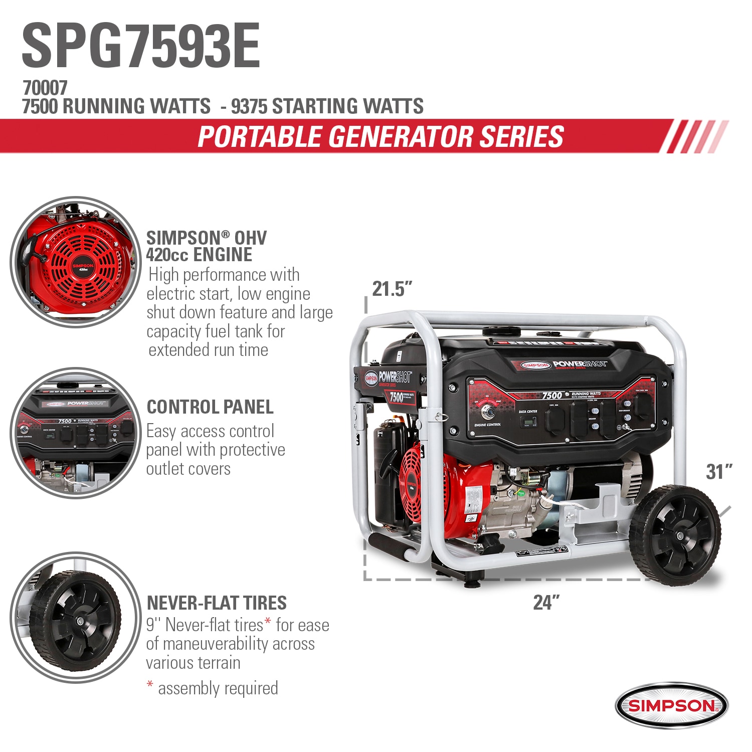 SIMPSON 70007 Portable-Generators - View #9