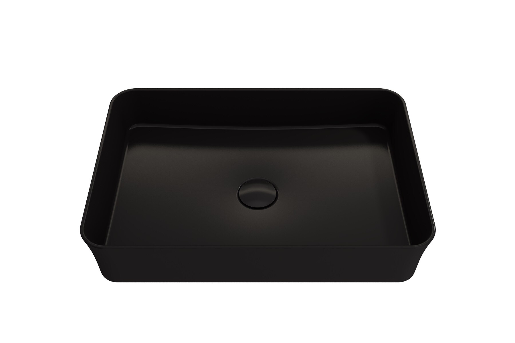 BOCCHI 1476-004-0125 Fire clay Vessel Rectangular Modern Matte Black Bathroom Sink ( 21.5-Inches x 14.5-Inches )
