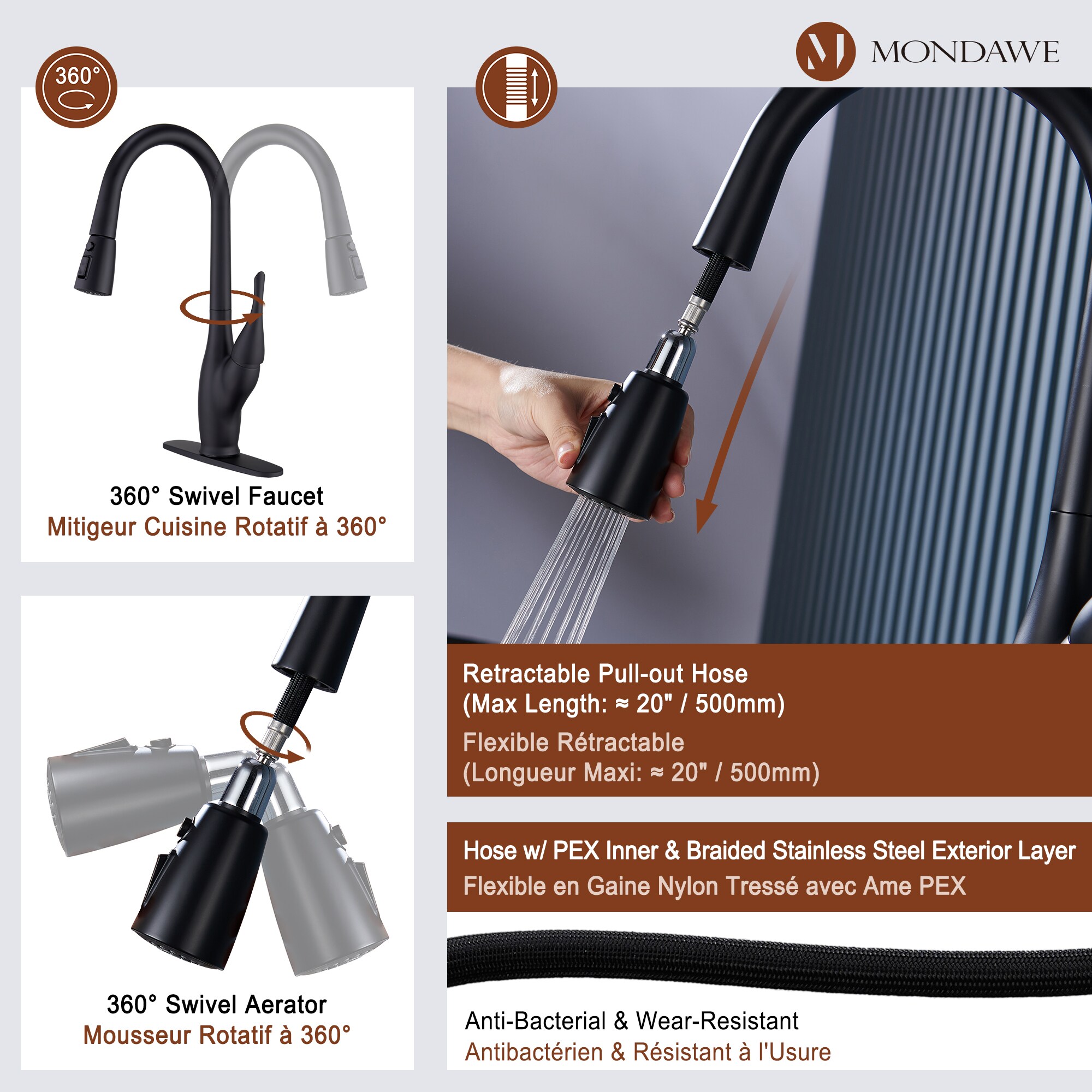 CASAINC MD-D45-MB Kitchen-Faucets - View #6