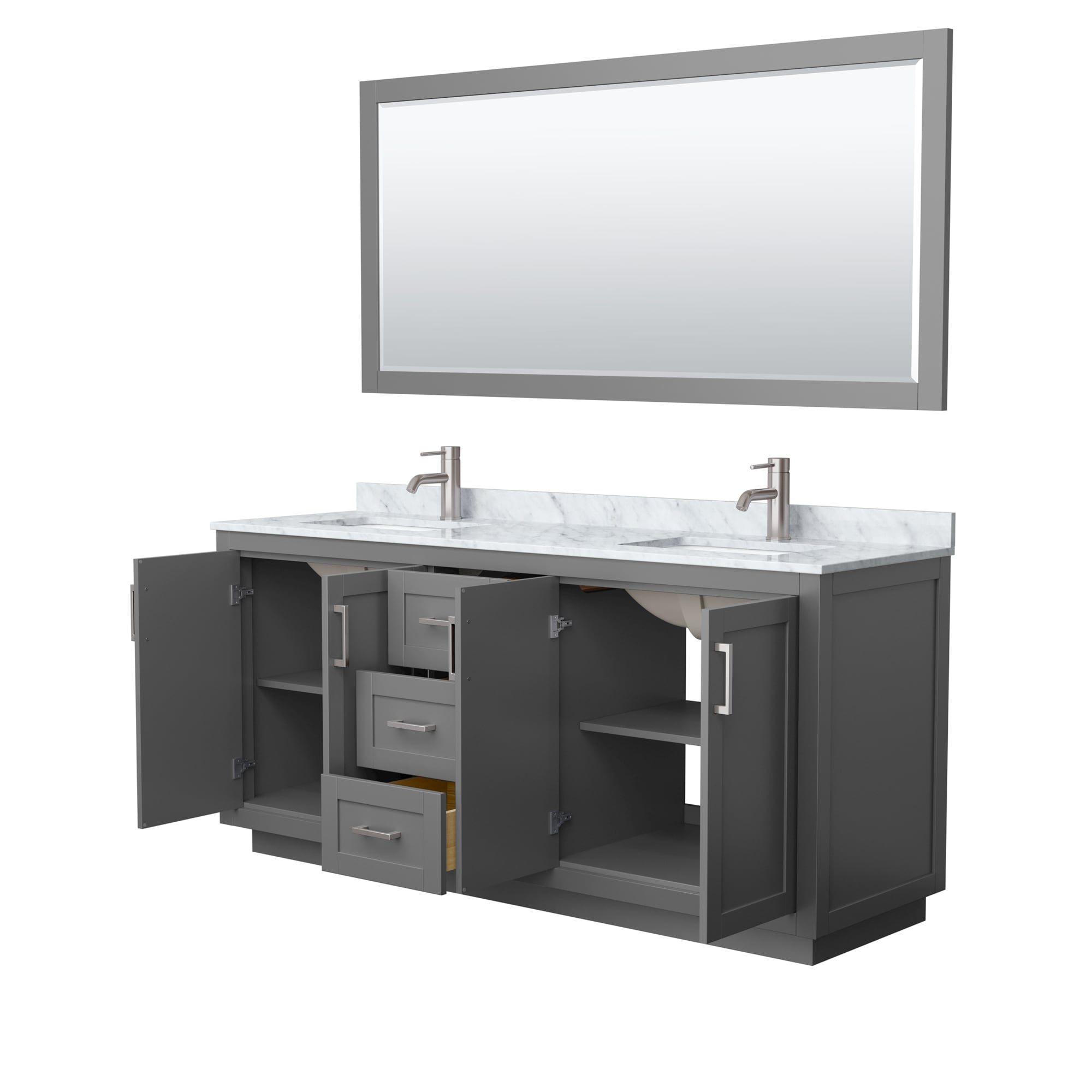 Wyndham Collection WCF292972DKGCMUNSM70 Bath-Vanity-Combo - View #3