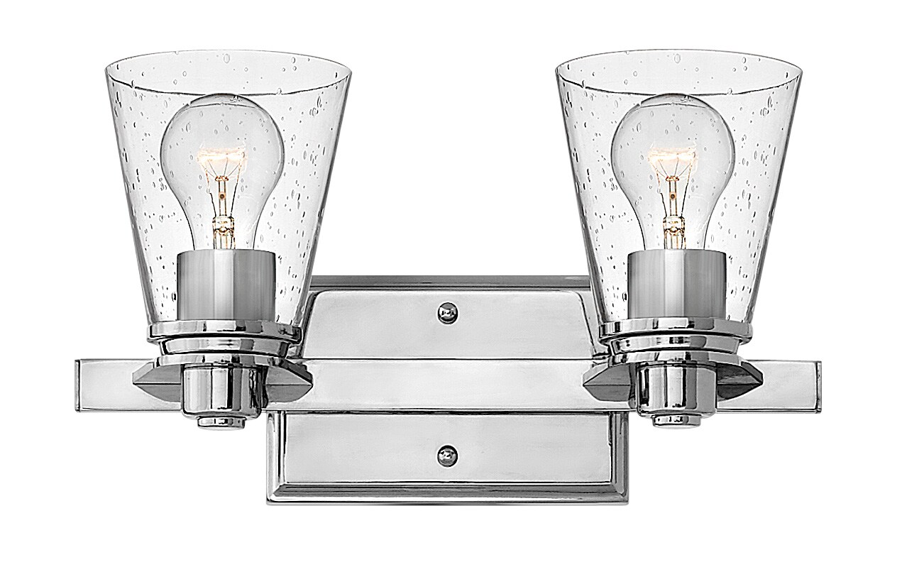 Hinkley 5552CM-CL Avon 14.5-in 2 -Light Gloss Chrome Transitional Vanity light