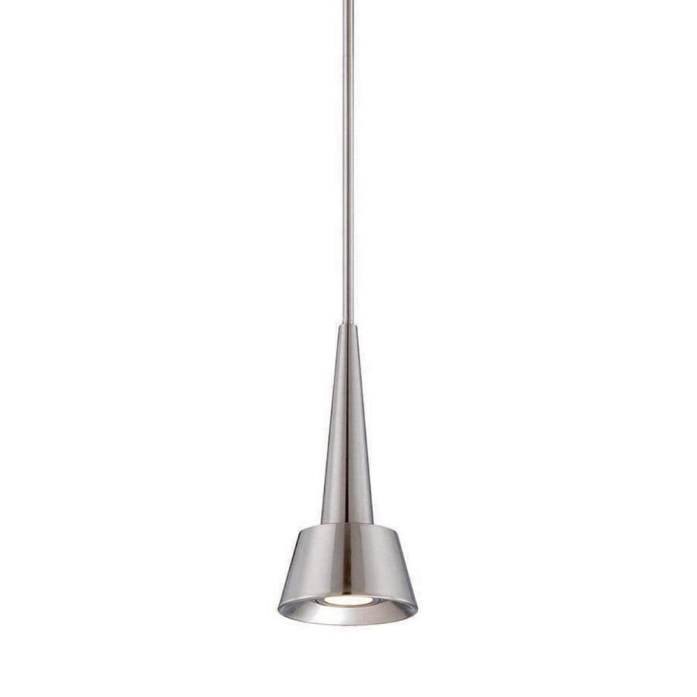 dweLED PD-51712-BN Rocket Brushed Nickel Modern/contemporary Bell Integrated LED Large Hanging Kitchen island light