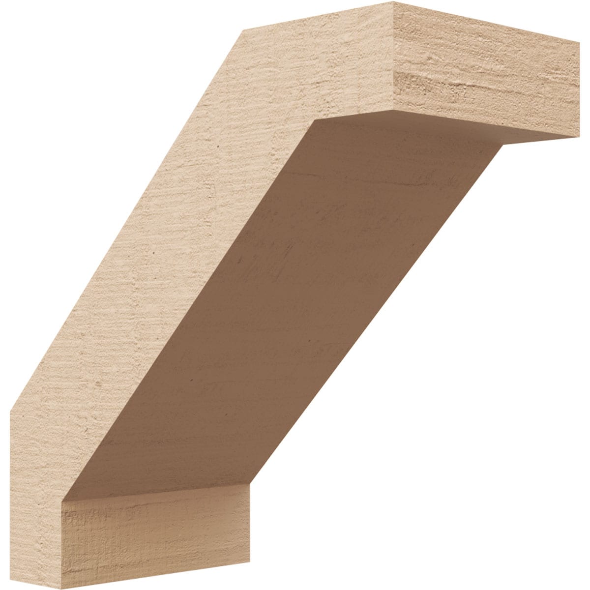 Ekena Millwork BRCUR03X06X06BURRCPR 3-in x 6-in x 6-in Primed Urethane Burlington Rough Cedar TimberThane Knee Brace