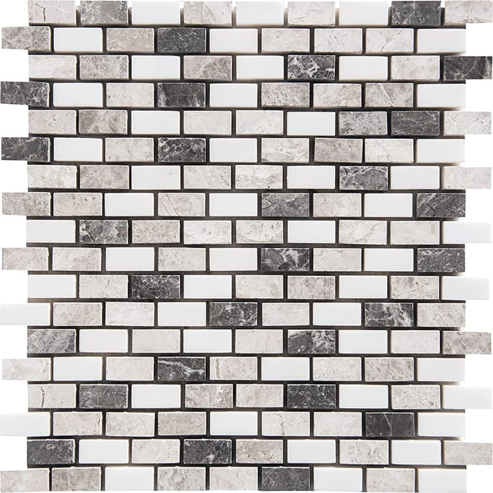 Marble Systems 100301 GRANADA BLEND MOSAIC COLLECTION Granada Blend 12-in x 12-in Polished Natural Stone Marble Scale Patterned Floor and Wall Tile (6-sq. ft/ Carton)