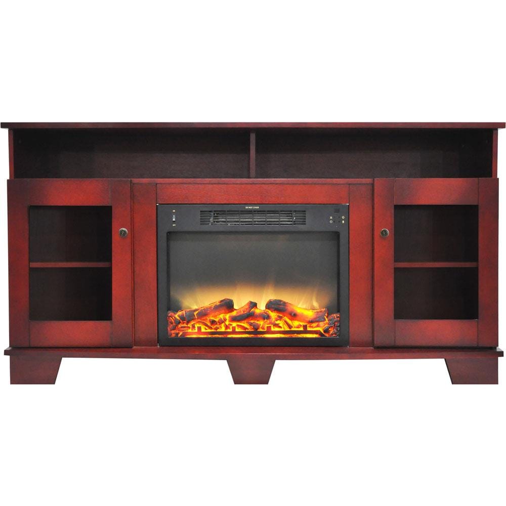 Cambridge 59.1-in W Cherry Fan-Forced Electric Fireplace CAM6022-1CHRLG2 Uae Electronic uaeelectronic.com