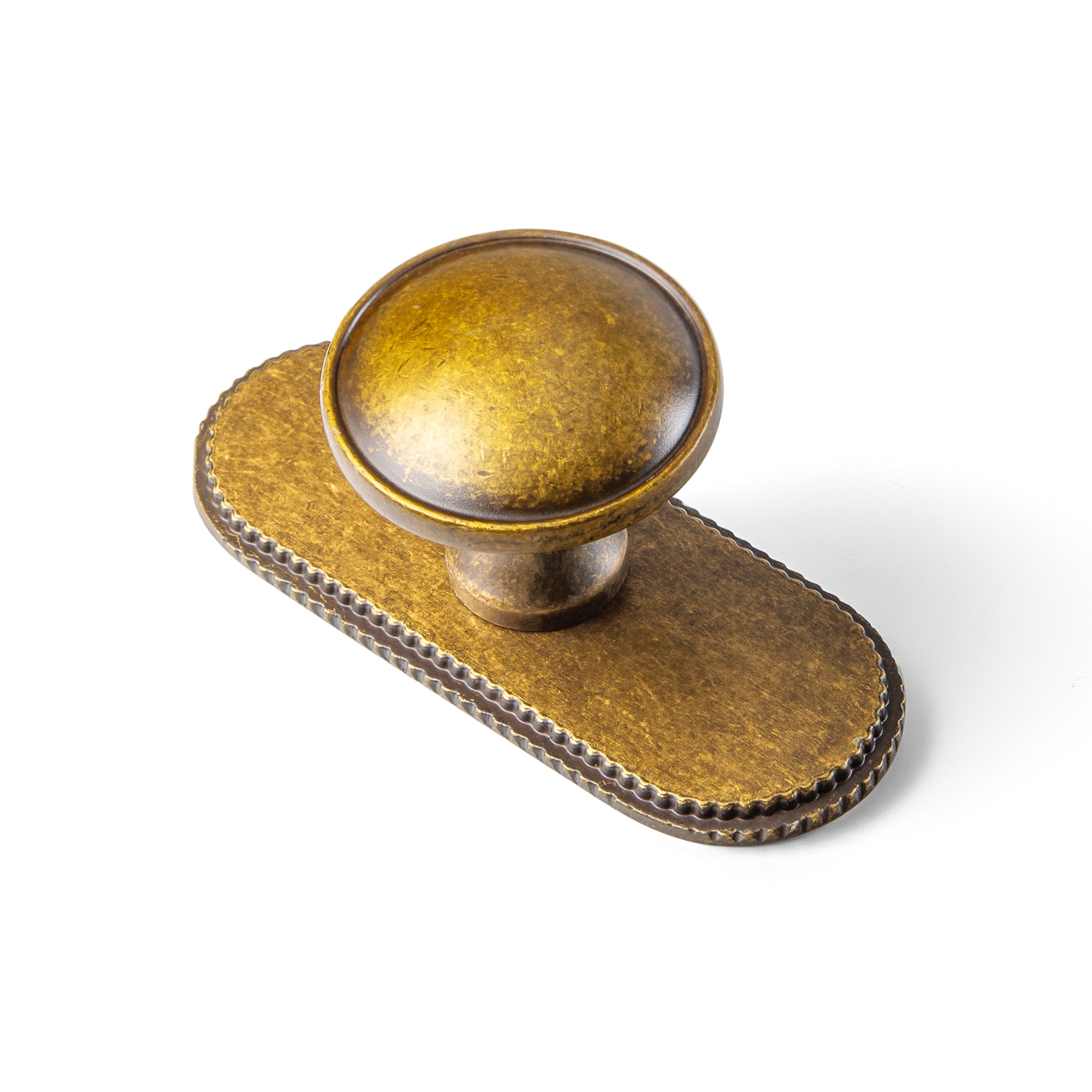 Miaokesen 1-1/10-in Antique Brass Mushroom Classic Cabinet Knob 6 -Pack #2505GT-G019-DK