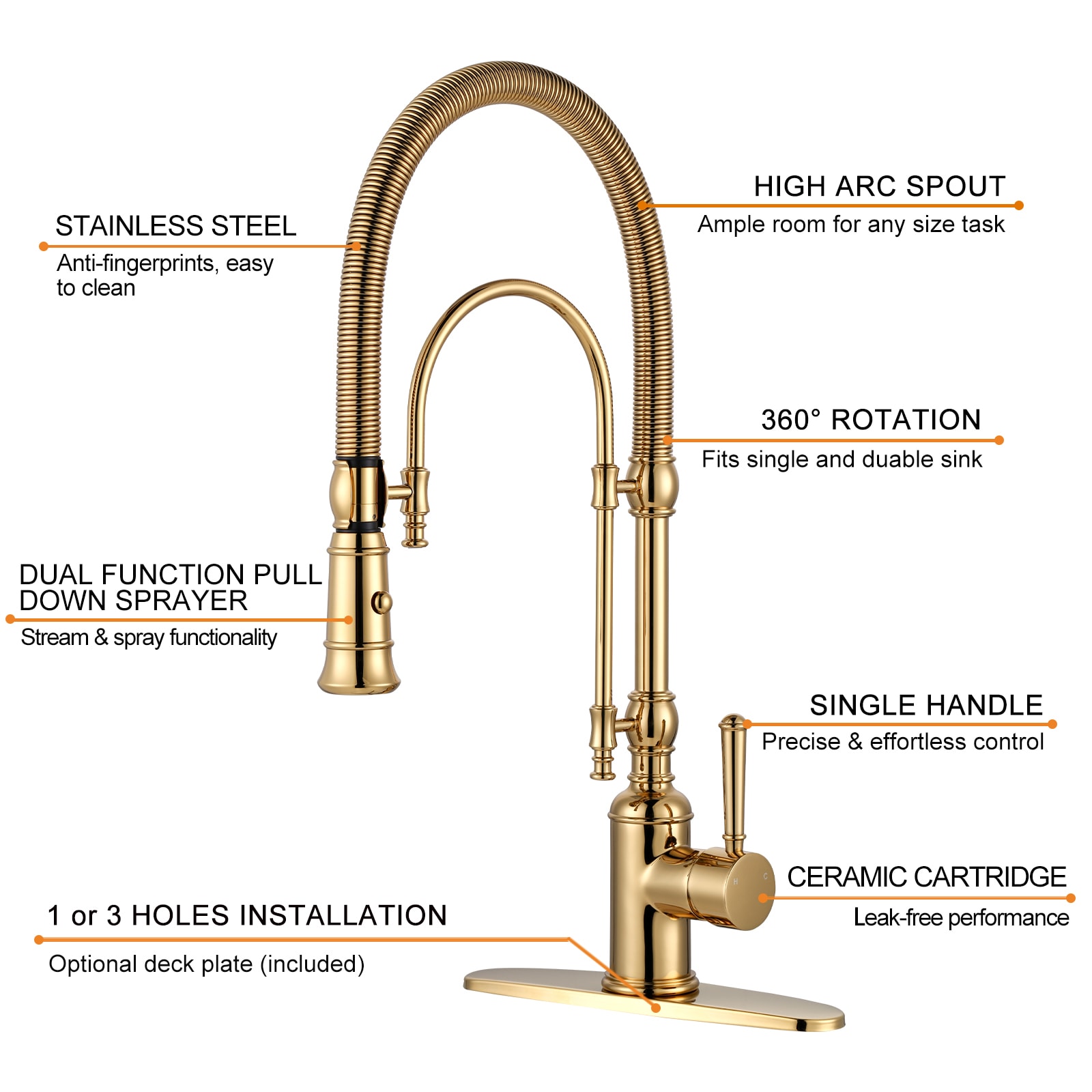 WOWOW KB122009G-LW Kitchen-Faucets - View #5
