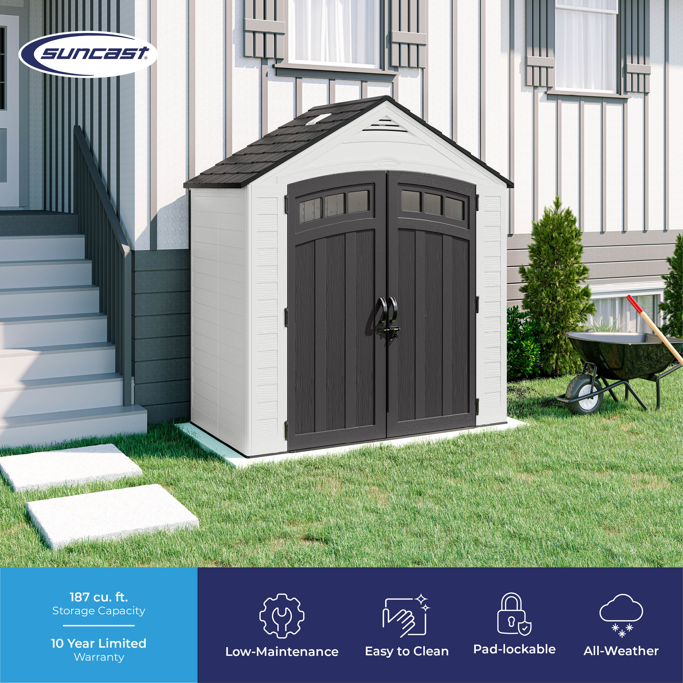 Suncast BMS8125 Vinyl-Resin-Storage-Buildings - View #13