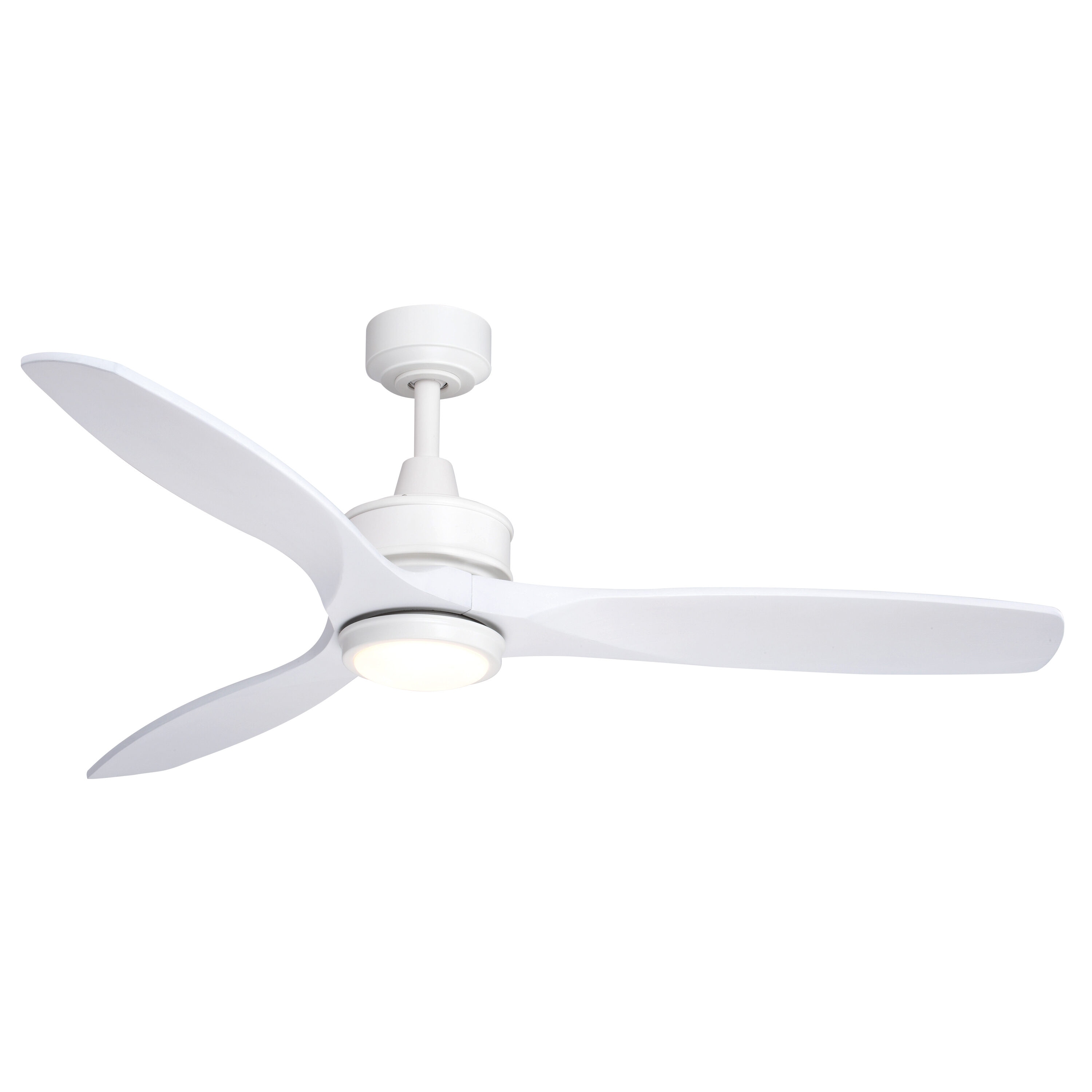 Cascadia Curtiss 52 In White Integrated Led Indooroutdoor Propeller Ceiling Fan With Light And 4445