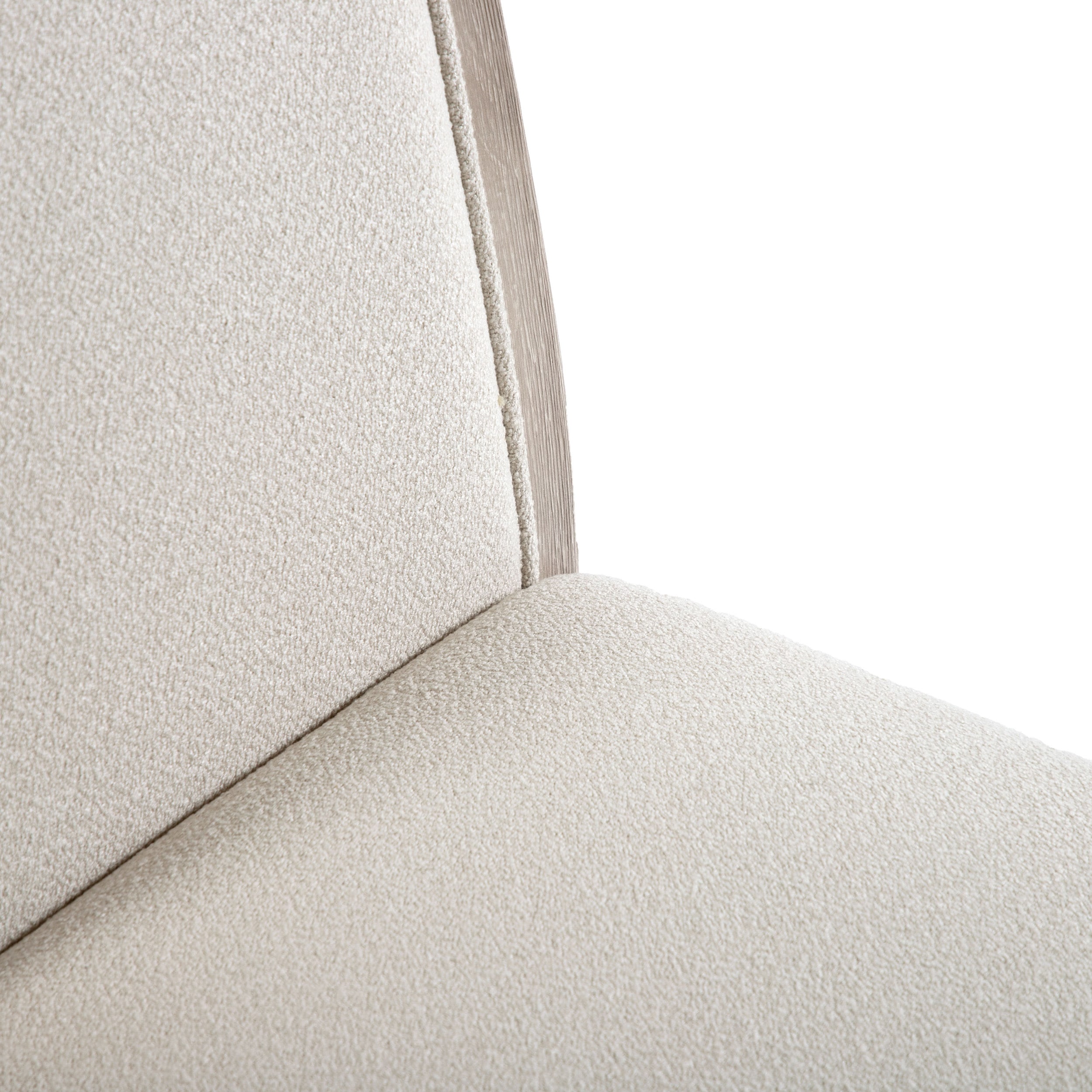 Natural Beige Upholstered Wood Side Chair Set