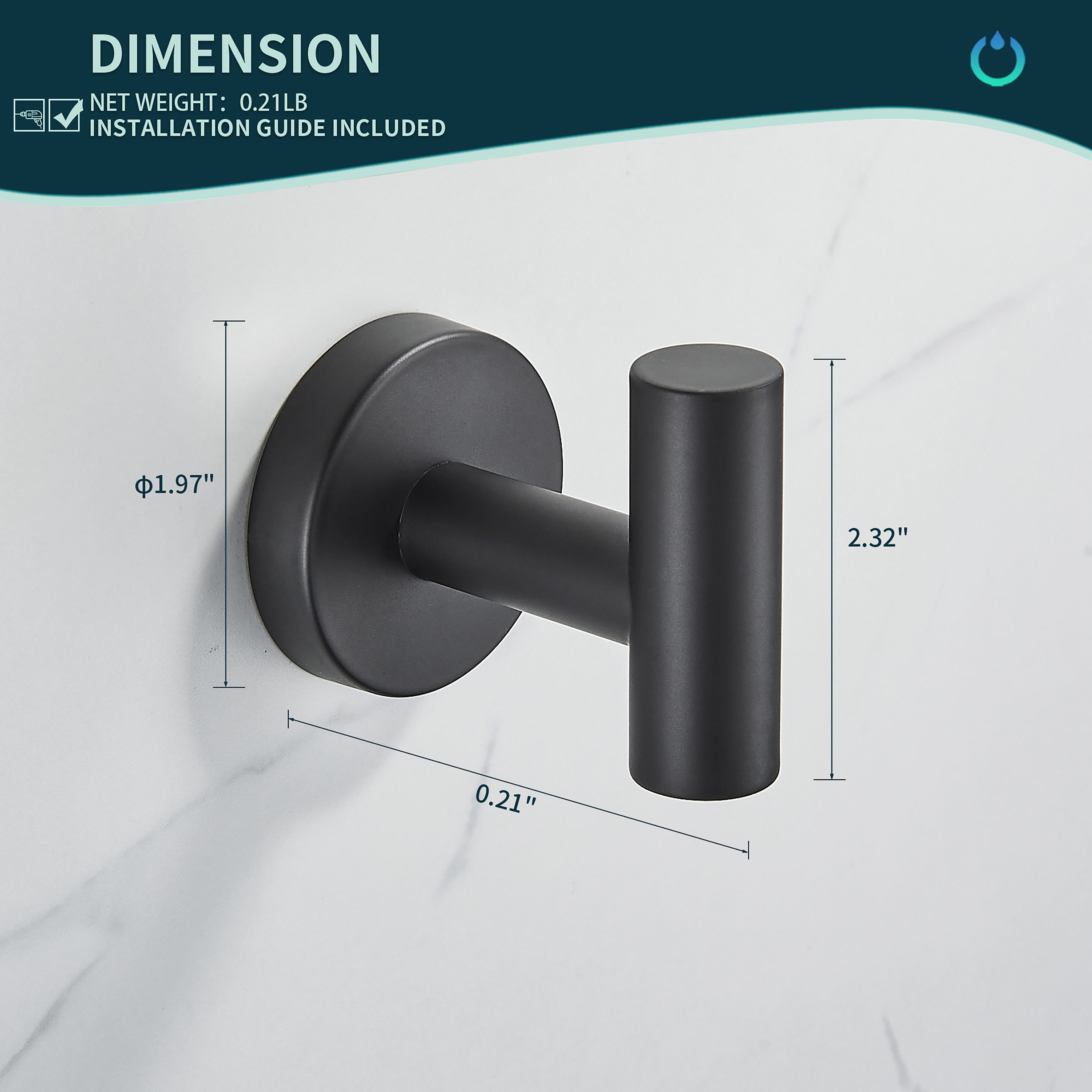 FORIOUS LL0219B-2 Robe-Hooks - View #8