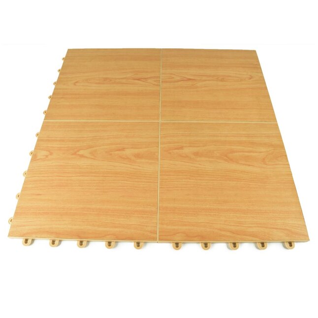 Greatmats Click Tile 12-1/8 in. x 12-1/8 in. Maple Interlocking Basement Plastic and Vinyl Floor Tile (24-Pack) (24.5 sq. ft.) Greatmats Click Tile 12-1/8 in. x 12-1/8 in. Maple Interlocking Basement Plastic and Vinyl Floor Tile (24-Pack) (24.5 sq. ft.)