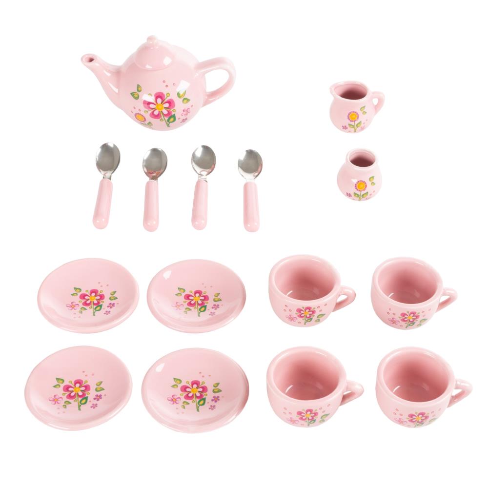 Play the Child's Imagination! Ceramic Tea Set for kids 1part missing as  pictured