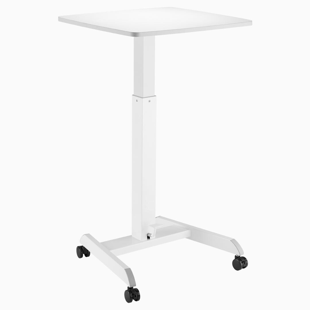 Desky -  Zero Pedestal Stand Up Desk - White