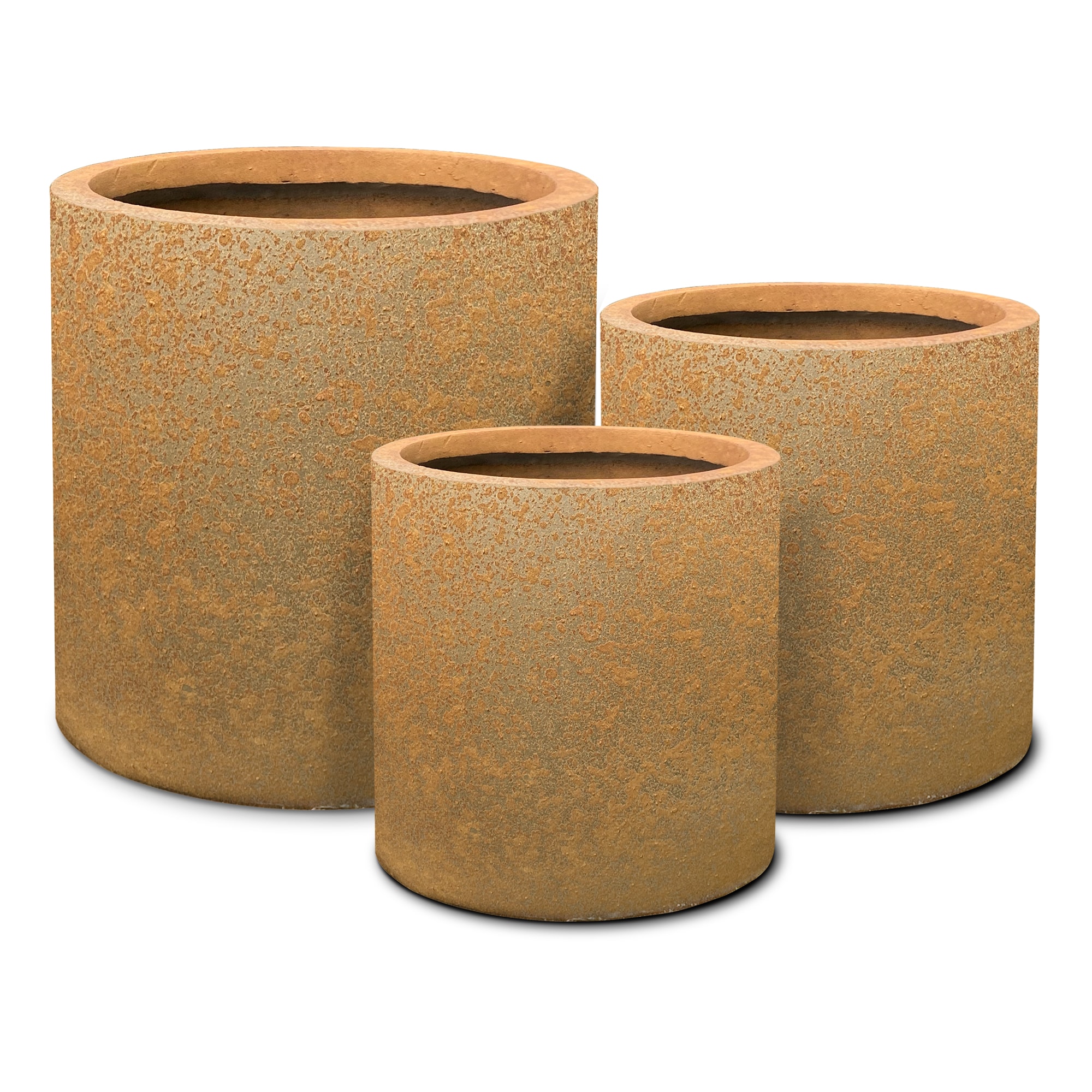 KANTE 3-Pack 15.8-in W x 15.8-in H Brown Concrete Contemporary/Modern ...