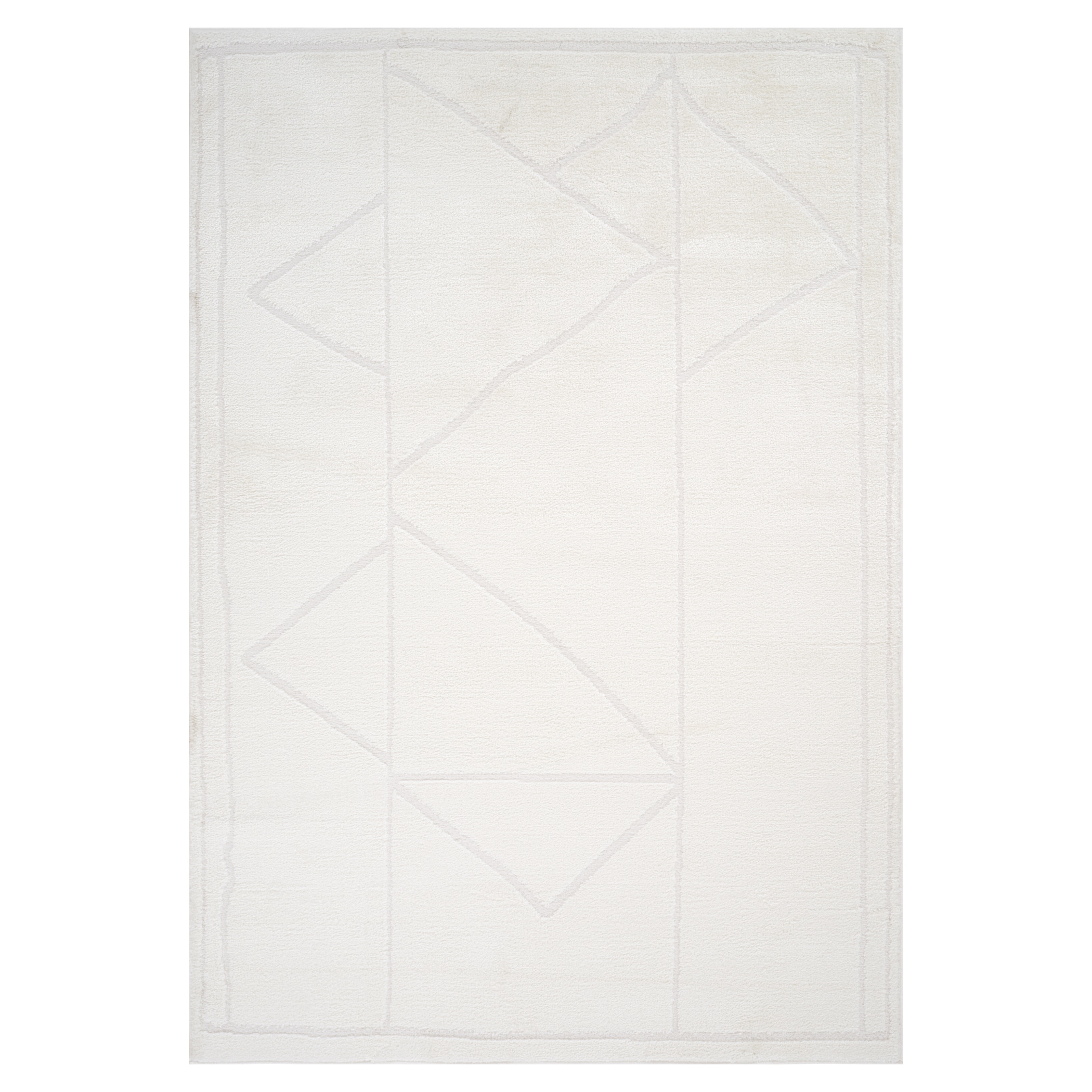 Amer Rugs MNT83656 4 x 6 (ft) Polypropylene Ivory Rectangular Indoor Moroccan Area rug