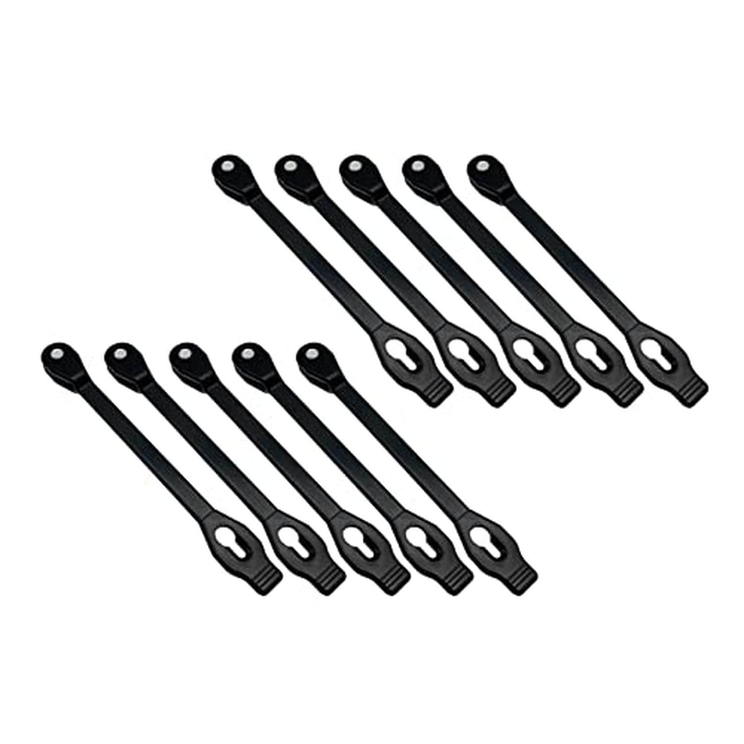 Poolzilla PZ-BUNGEE-10PK 10 PCS 10 inch Rubber Bungee Strap Tie for Anchor Hookless with Saw Bolt