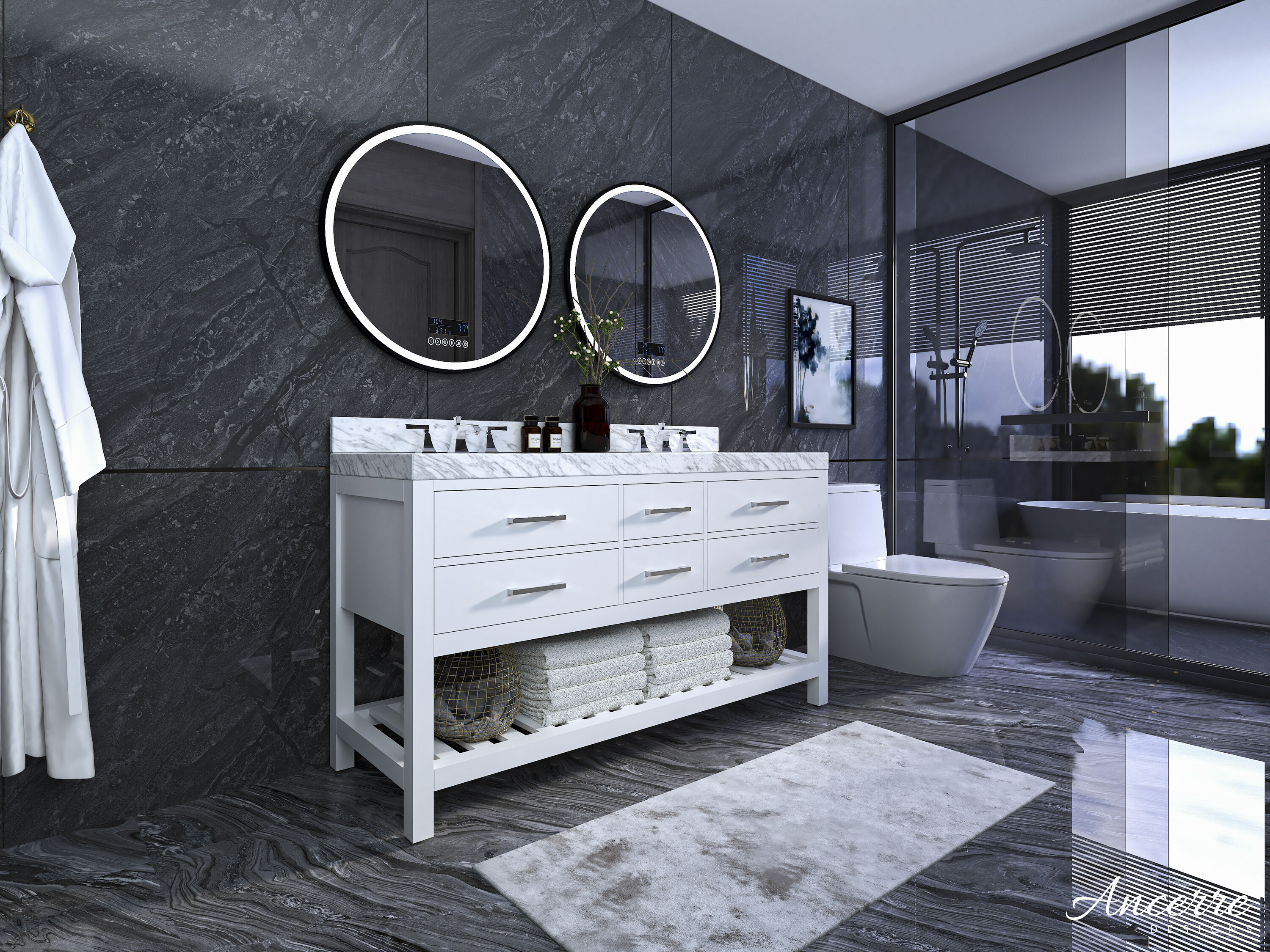 Ancerre Designs VTSELIZABETH60WCW1 Bath-Vanity-Combo - View #13
