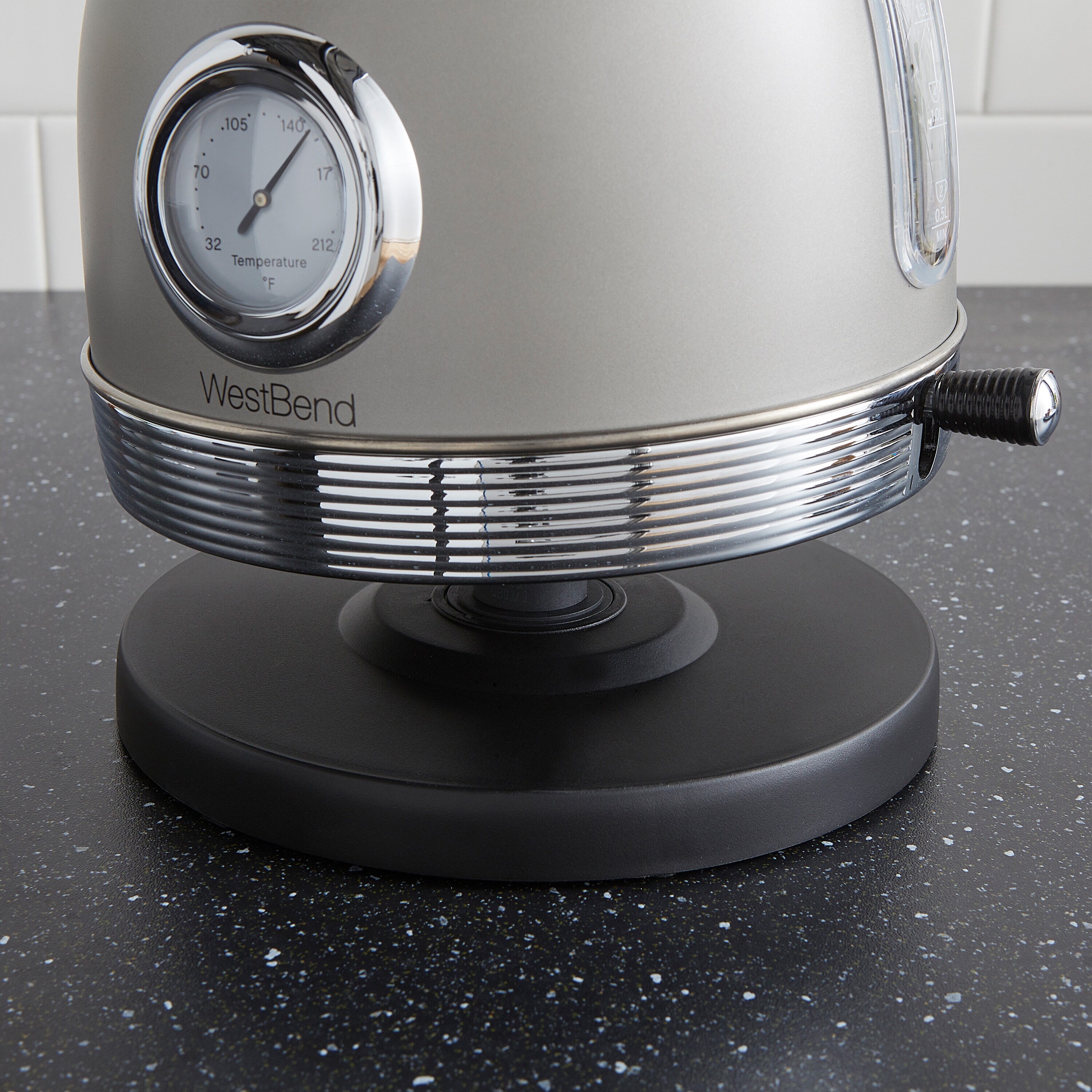 West Bend Gray 7Cup Corded Manual Electric Kettle at