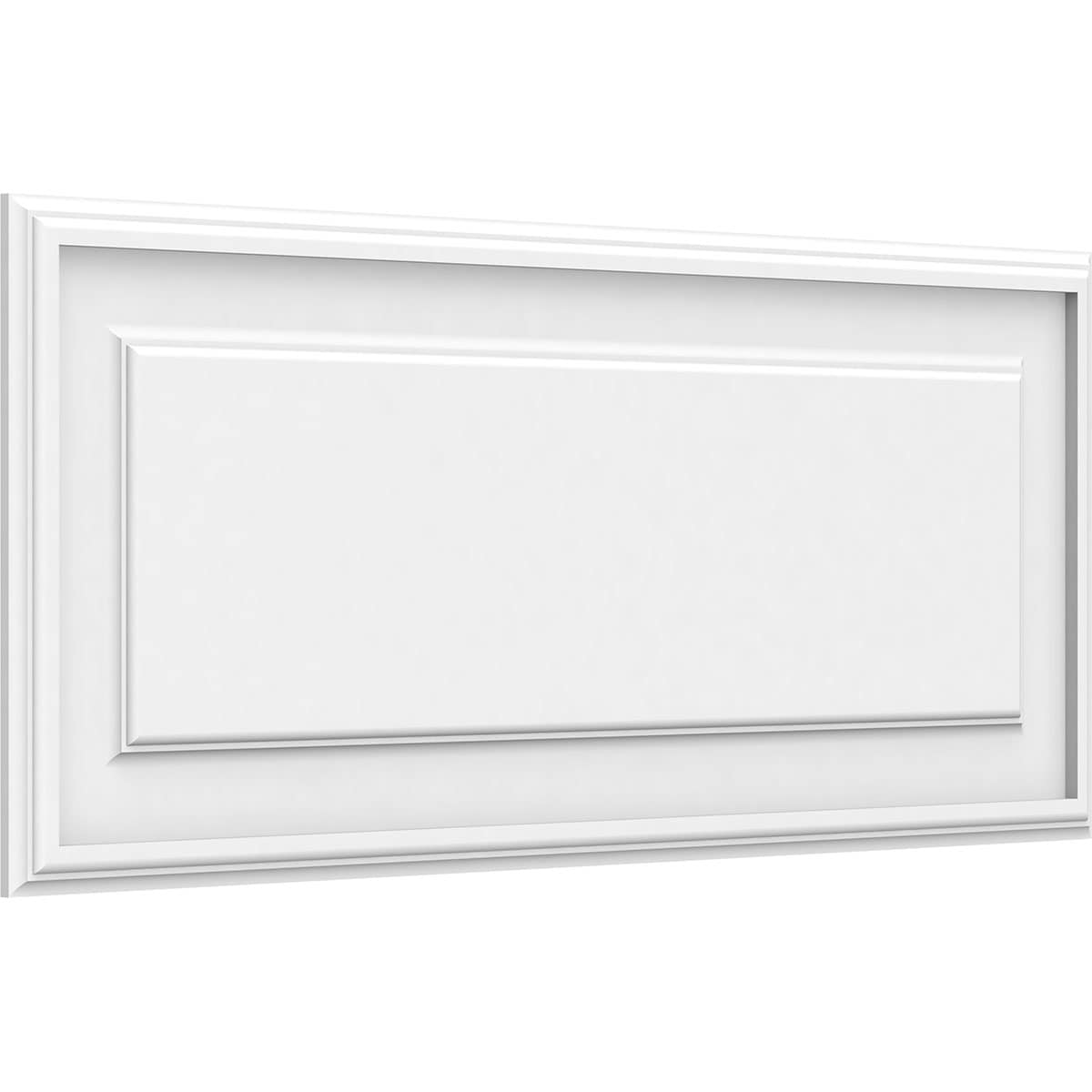 Ekena Millwork WALP34X14X062LEG 34-in x 14-in Smooth Paintable/Stainable White PVC Fretwork Wall Panel (
