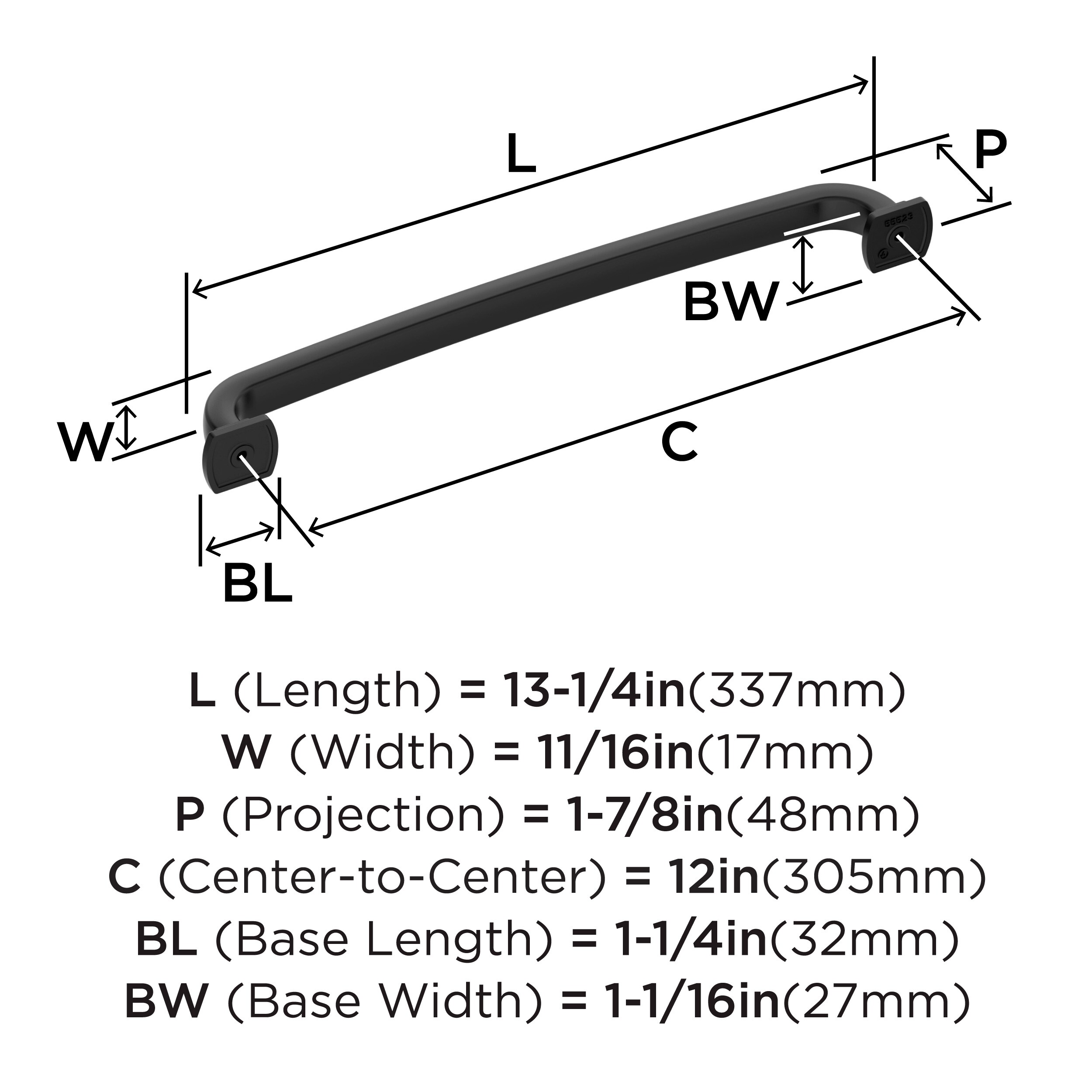 Amerock BP55523FB Cabinet-Pulls - View #4