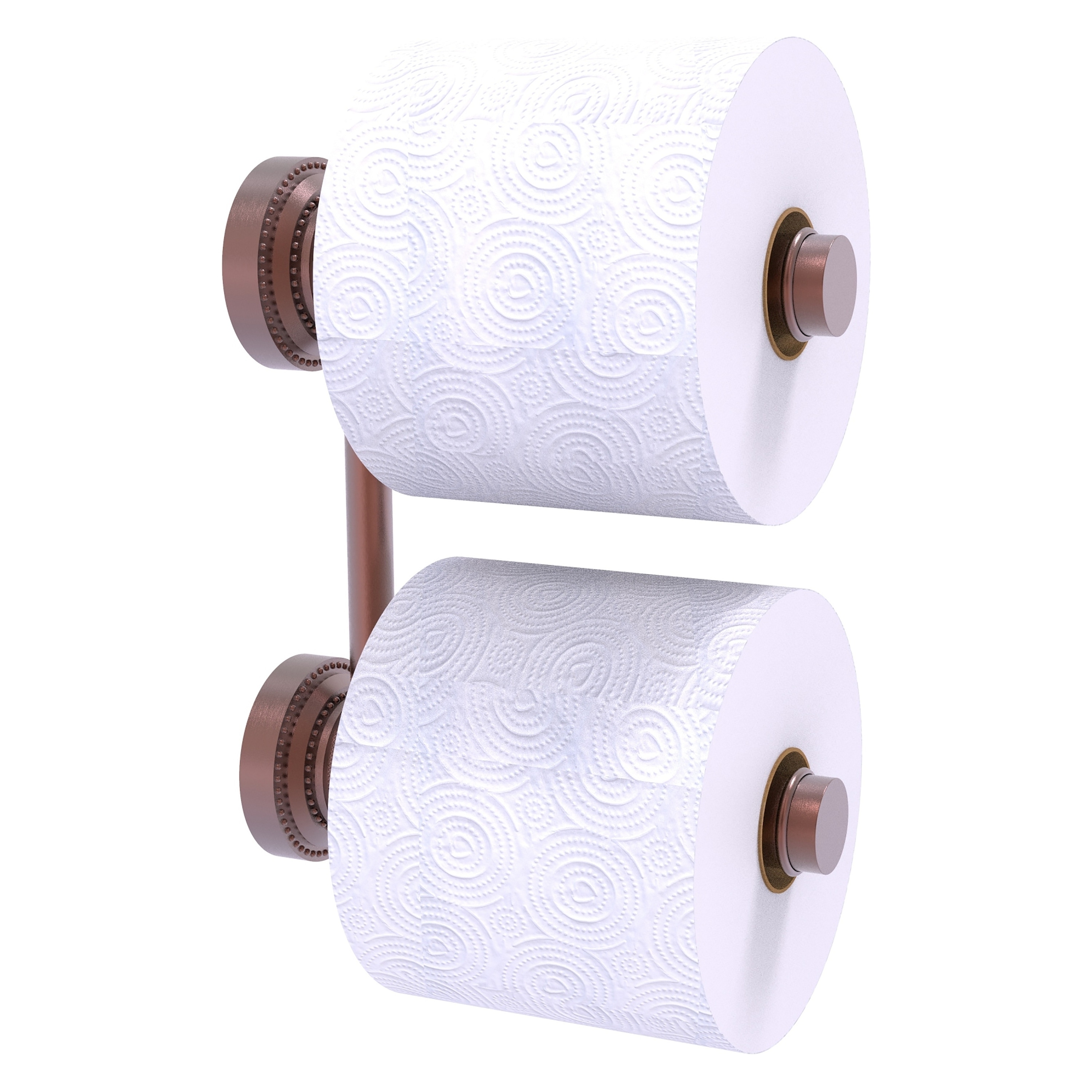 Allied Brass DT-24-RR-2-CA Dottingham Antique Copper Wall mount Double post Toilet Paper Holder 2 -Rolls