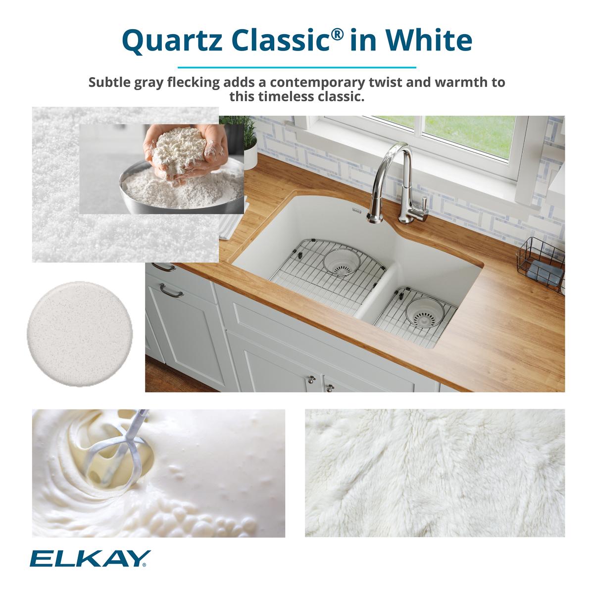 Elkay Quartz Classic 33 inch Undermount Sink, Mocha ELGUAD3319PDMC0