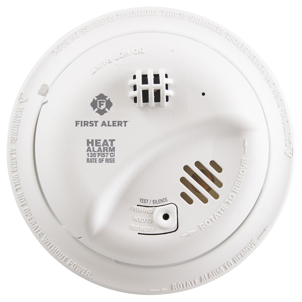 Kidde Firex Hardwired Inter-Connectable 120-Volt Auxiliary Heat Detector  135 Degree with Battery Backup 21029895 - The Home Depot