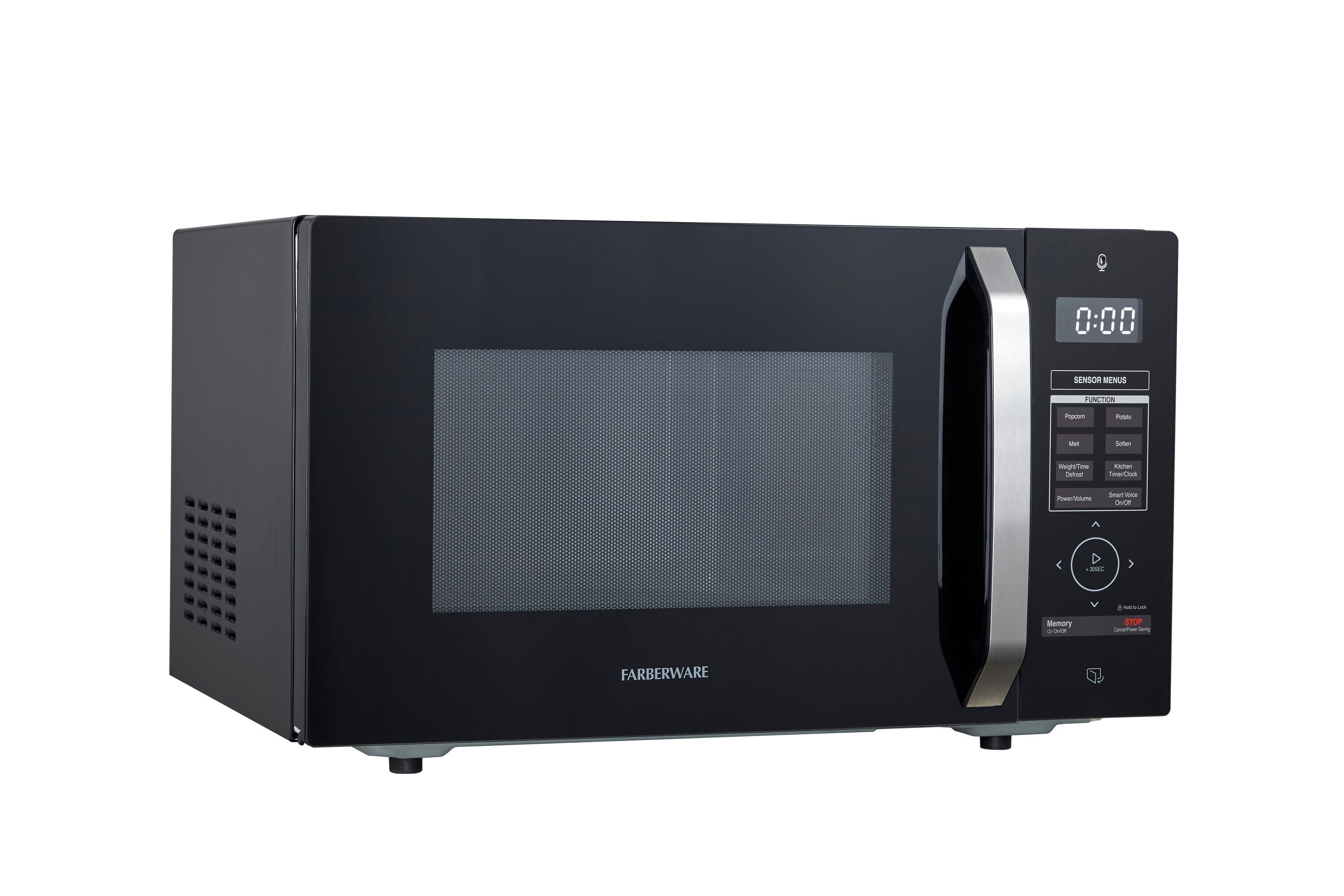 Farberware 1.1-cu ft 1100-Watt Sensor Cooking Controls Countertop Microwave  (Black) in the Countertop Microwaves department at