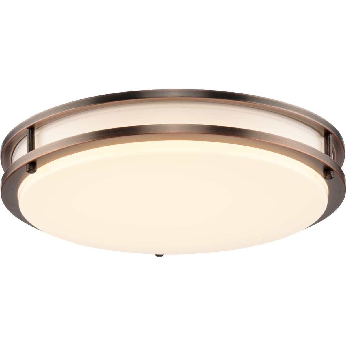 Urban Bronze 14" LED Flush Mount Light with Glass Diffuser