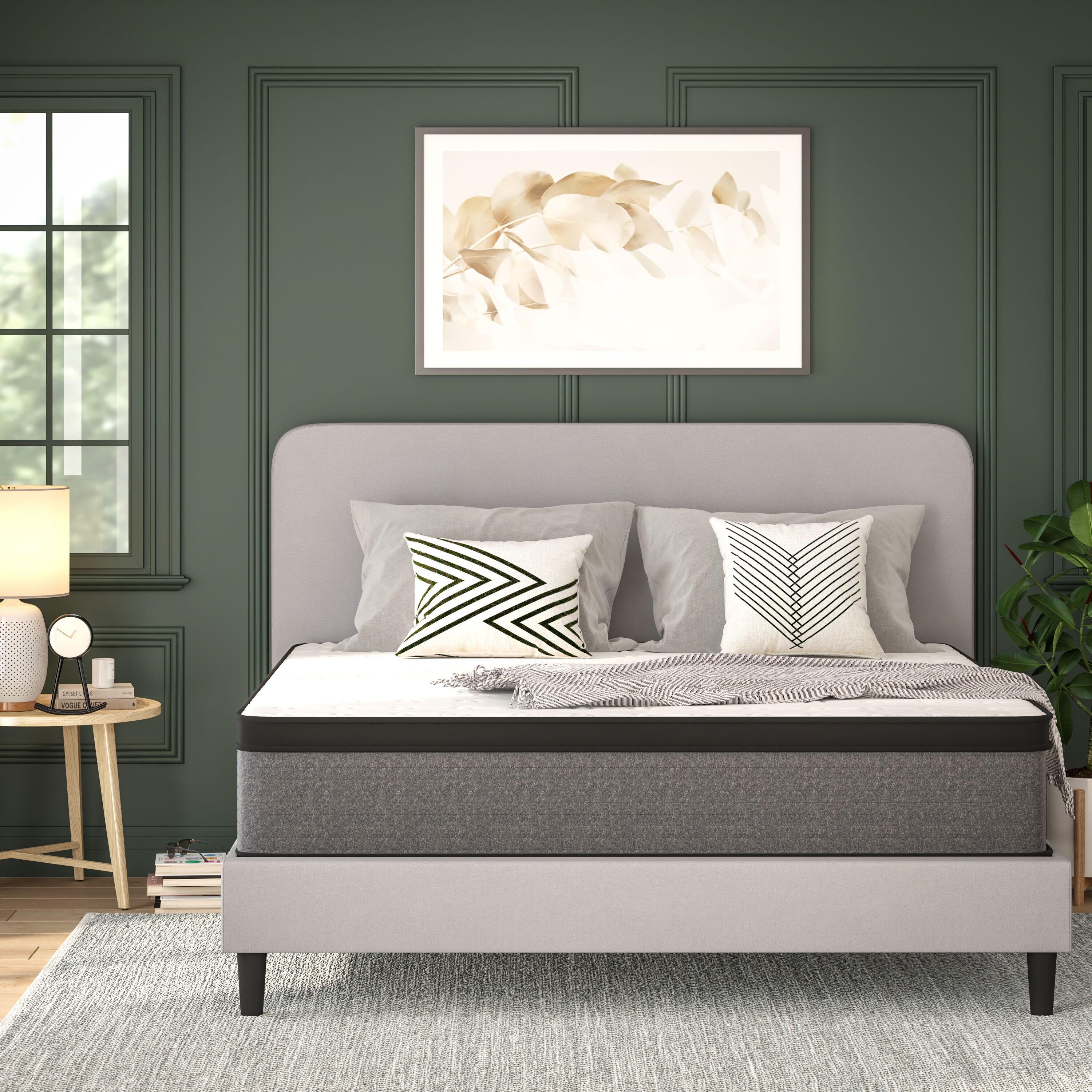 Capri King Gray Eurotop Innerspring Adjustable Bed Mattress