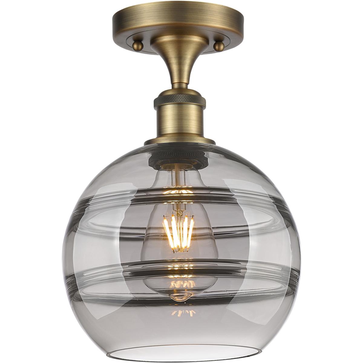 Innovations Lighting  516-1C-BB-G556-8SM Ballston Rochester Semi-Flush Mount Brushed Brass