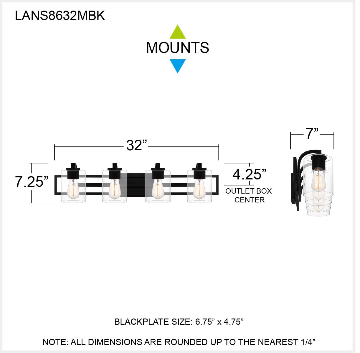 Quoizel LANS8632MBK b089995 - View #6