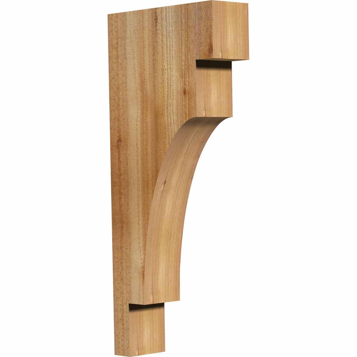 Ekena Millwork COR04X12X28MED00RWR 4-in x 12-in x 28-in Mediterranean Unfinished Western red cedar Wood Paintable/Stainable Corbel