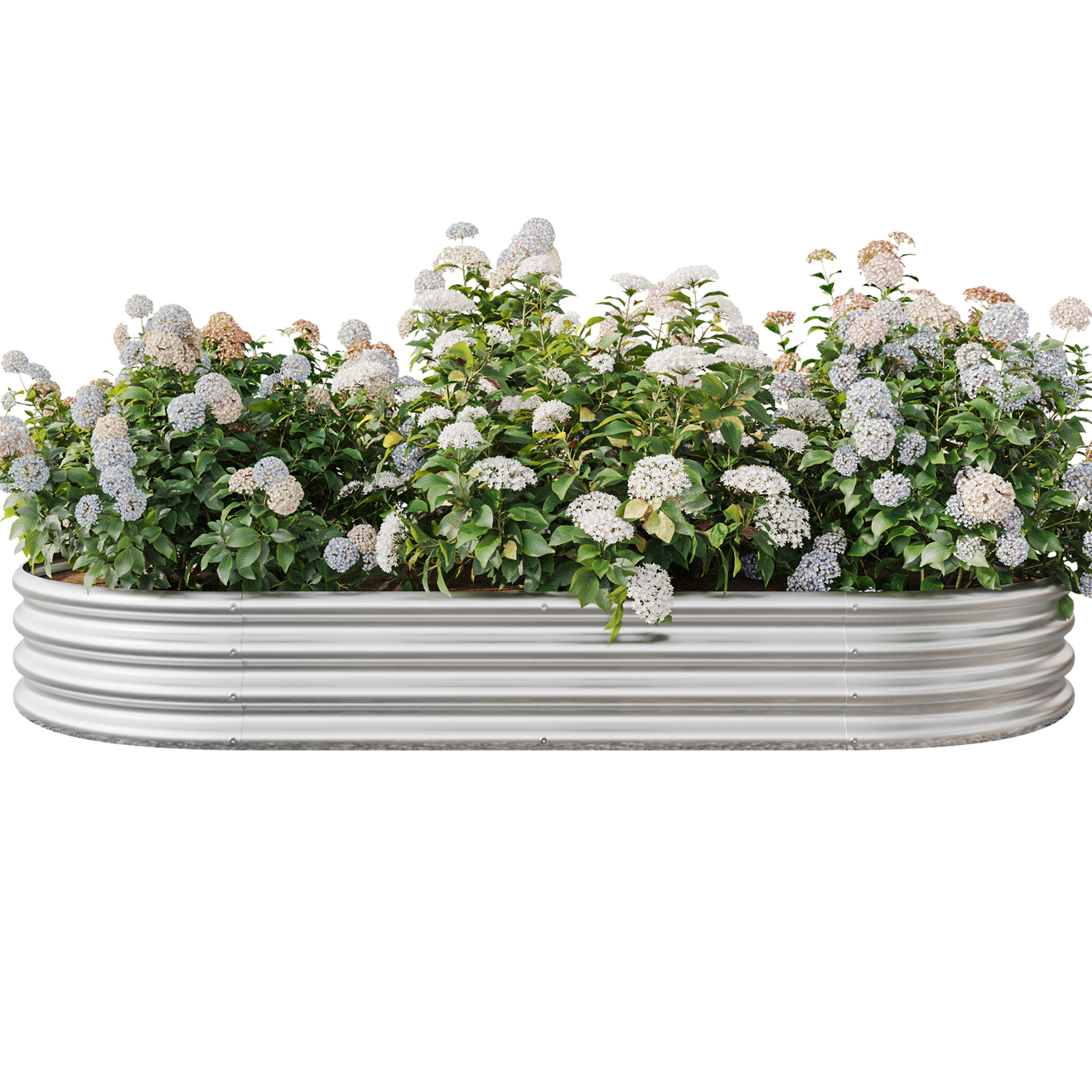 ToolCat NGG29-54-TTX 27-cu ft 44.68-in W x 88.98-in L x 11.42-in H Silver Galvanized Metal Raised Garden Bed