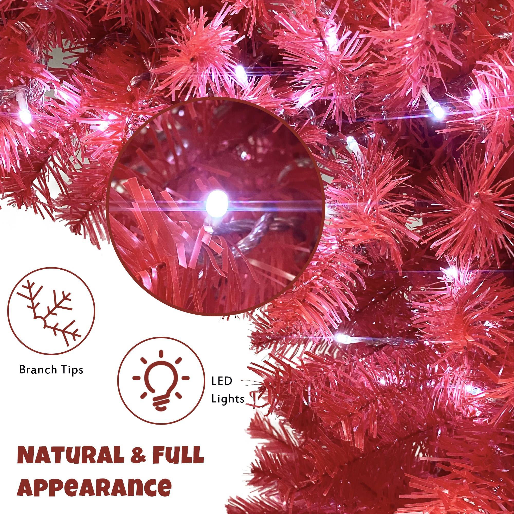 WELLFOR CR-K-M0545WH Artificial-Christmas-Trees - View #4