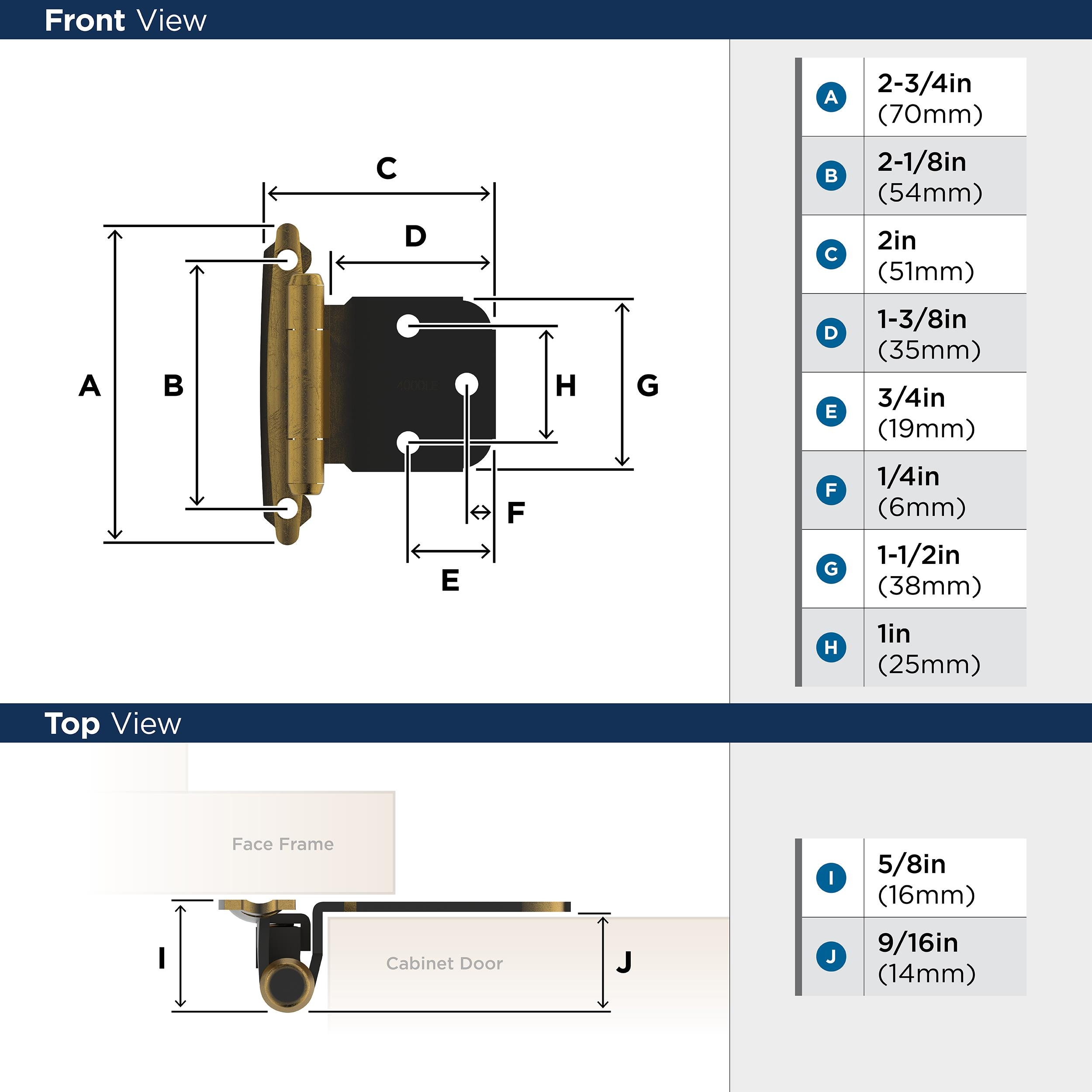 Amerock BPR7629AE Cabinet-Hinges - View #5