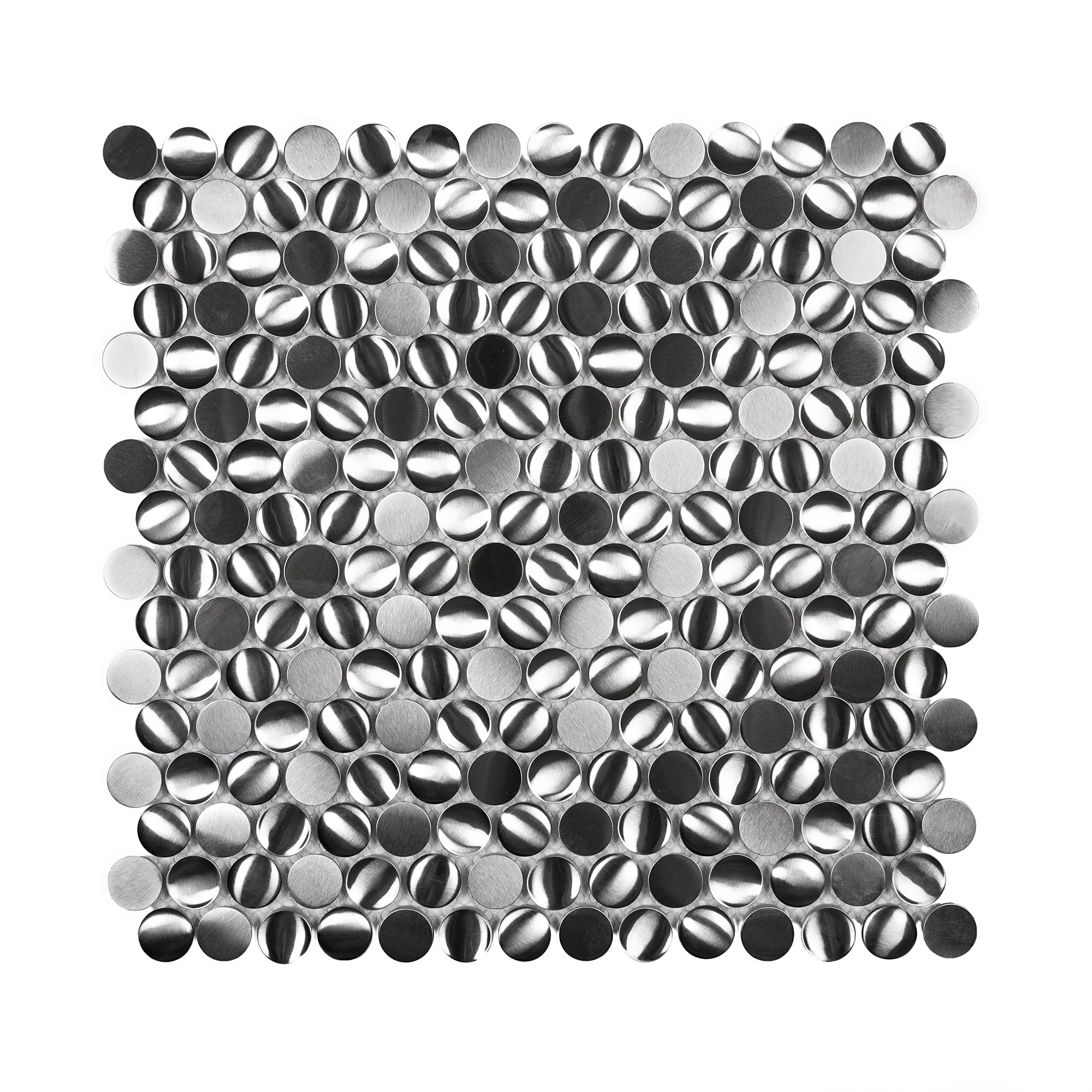 Stainless Steel Penny Pebble Metal Mosaic Tile