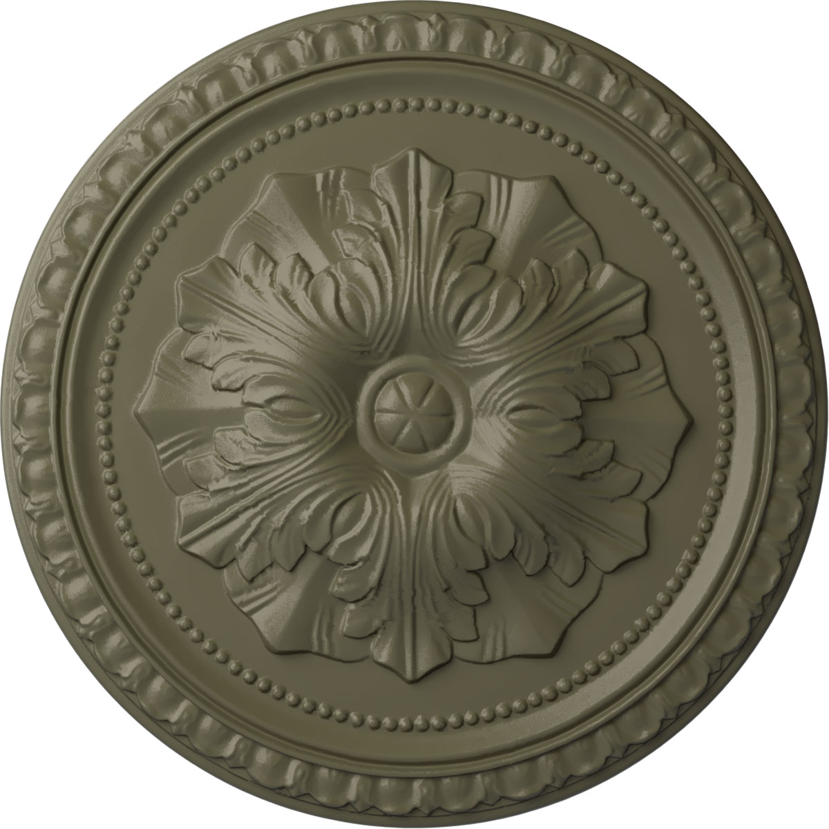 Ekena Millwork CM18RISSF Richmond 18-in W x 18-in L Painted Spartan Stone Polyurethane Whole Ceiling Medallion