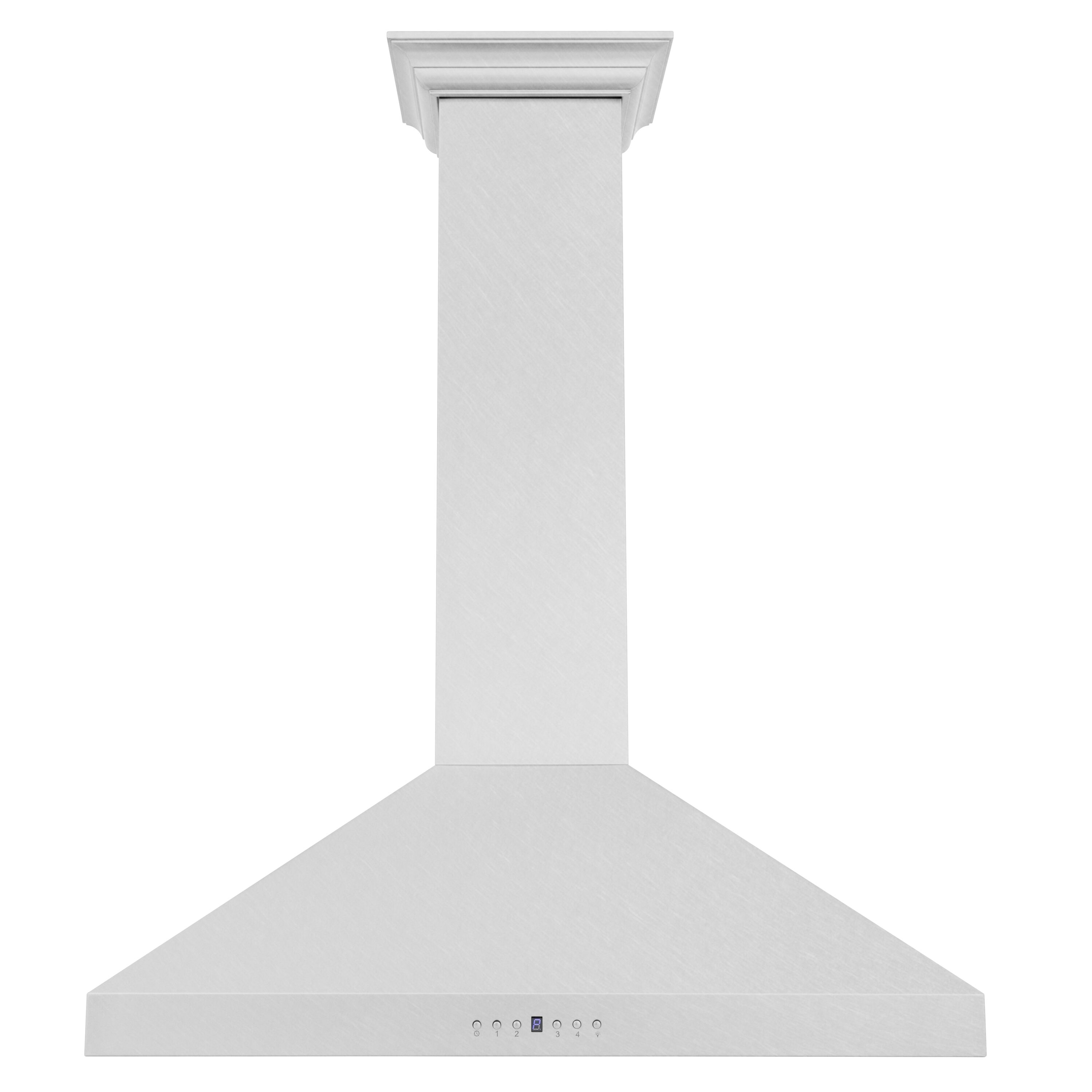 ZLINE KITCHEN & BATH 8KL3S-36 36 inch Convertible 400-CFM Recirculating Satin Stainless Steel Wall-Mounted Range Hood