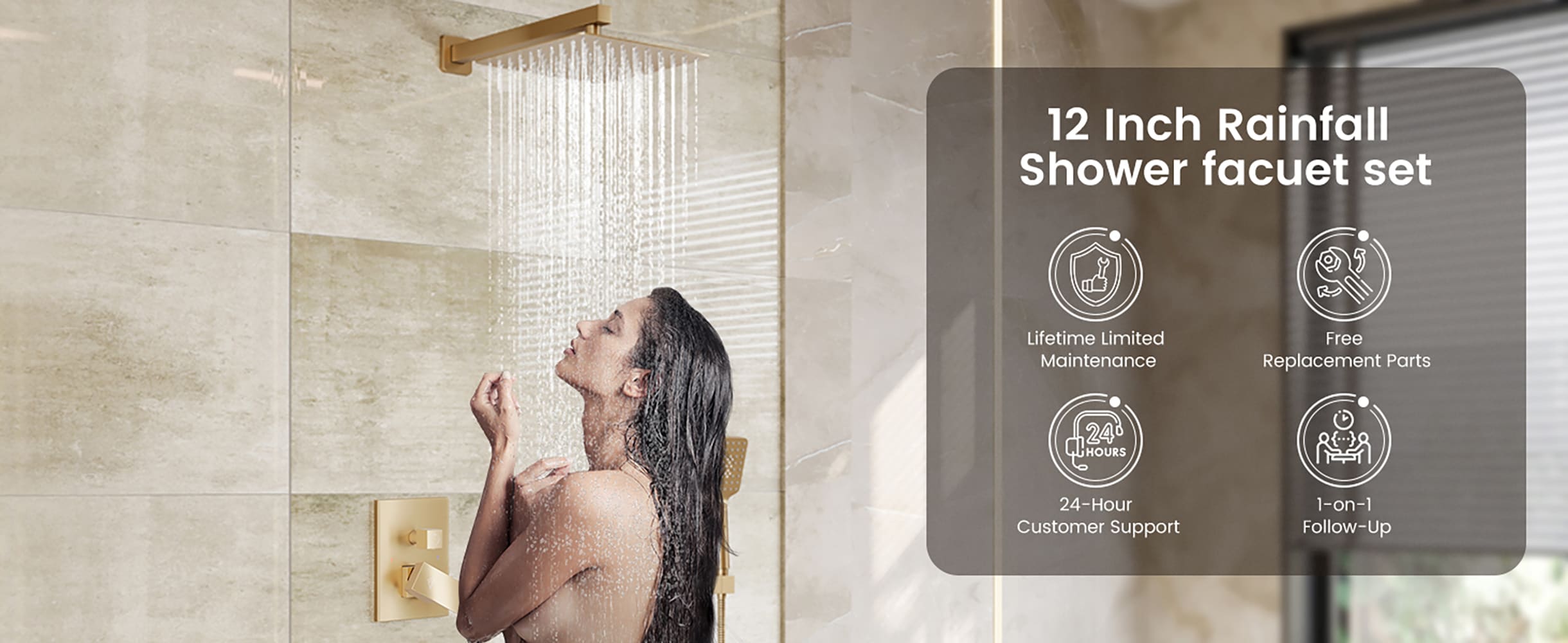 CASAINC WF-W98W02LSJ-12 Showerhead-Bar-Panels - View #13