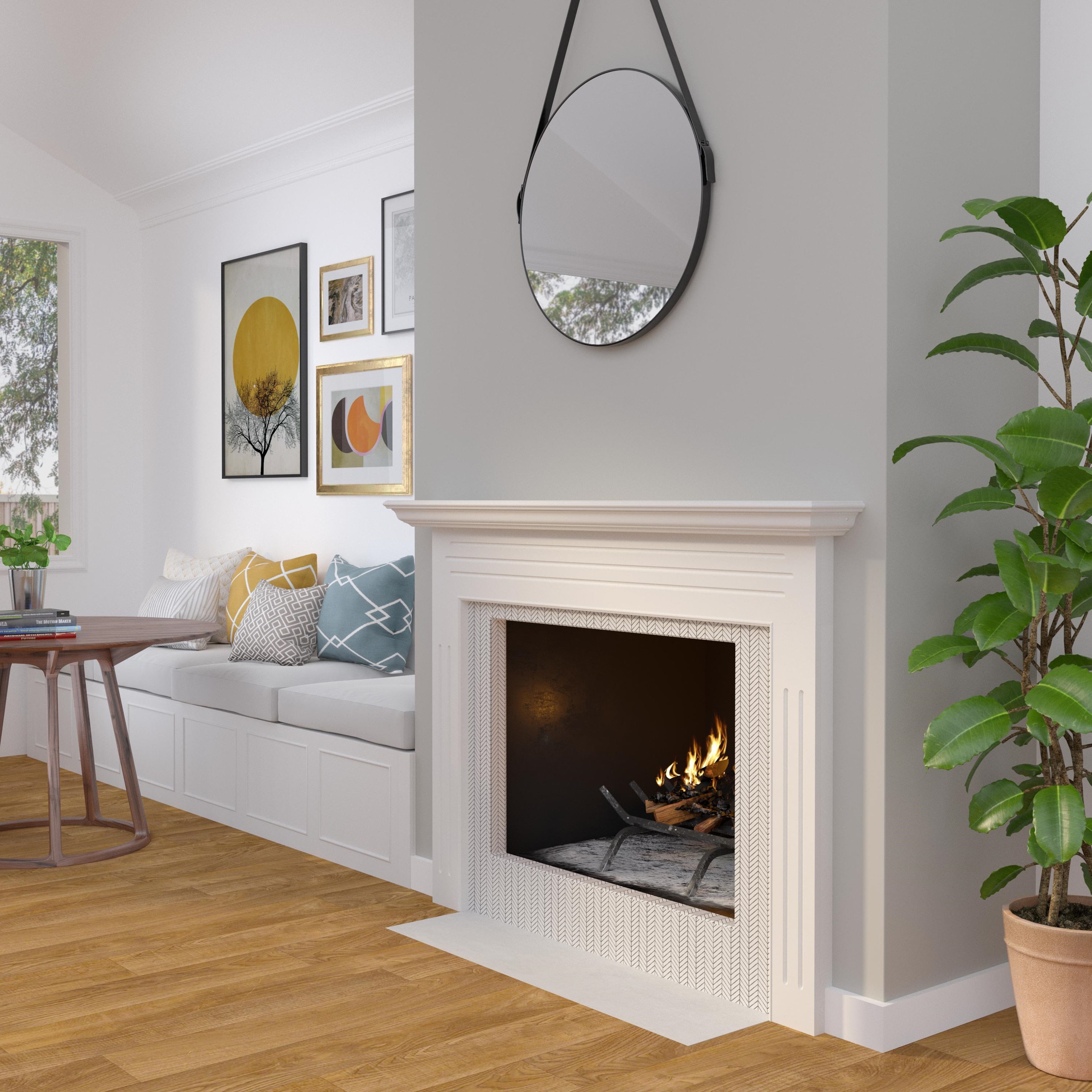 Pearl Mantels SSUP48510L Mantel-Surrounds-Pilasters - View #5