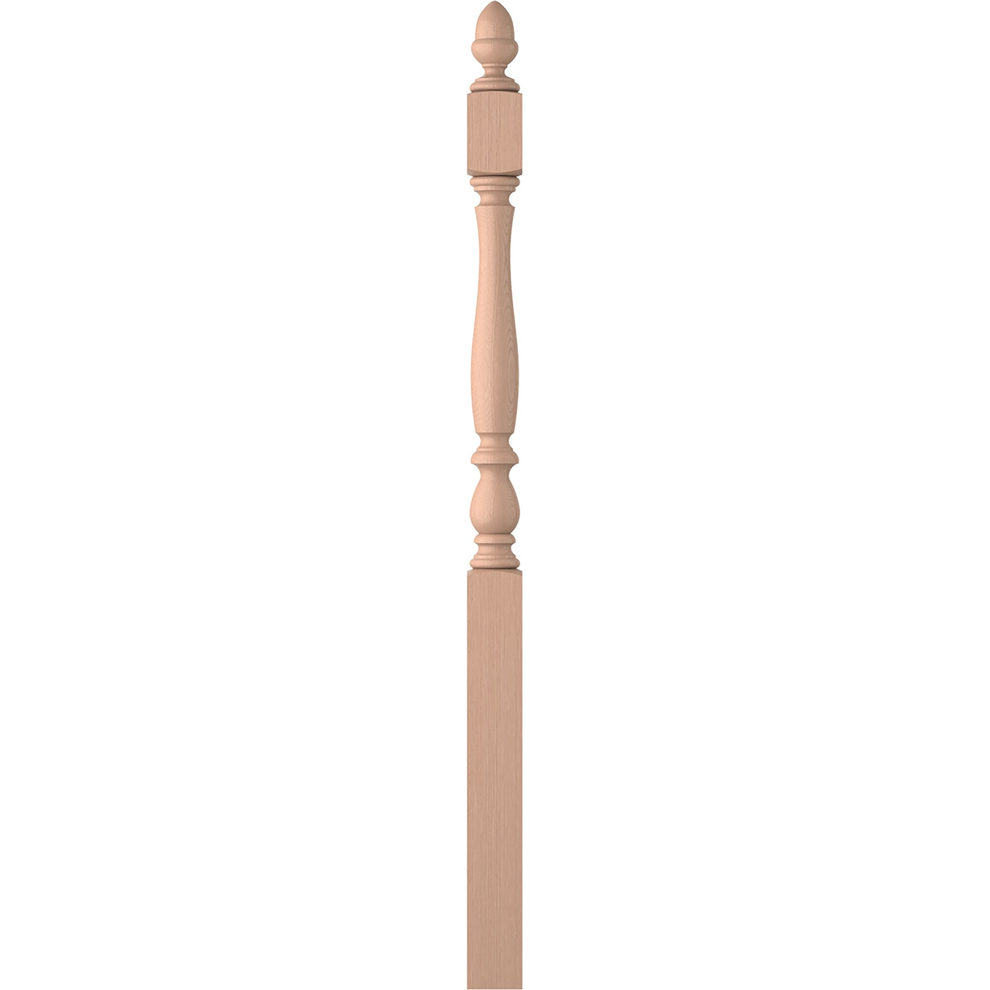 L.J. Smith Stair Systems LJP-3942-HM Harbor 3.25-in x 57.7812-in Unfinished Hard maple Starting Stair Newel Post