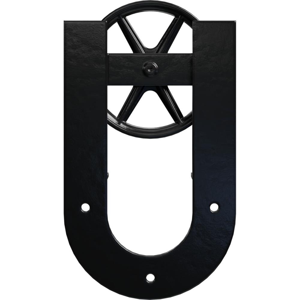 Goldberg Brothers GB60015R2WBL Black Indoor Horseshoe Single Double Barn door hanger