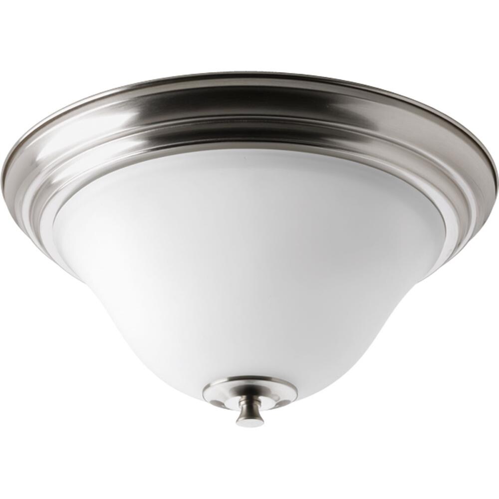 Progress Lighting P3853-09 Cantata 1-Light 15-in Brushed Nickel Flush Mount Light