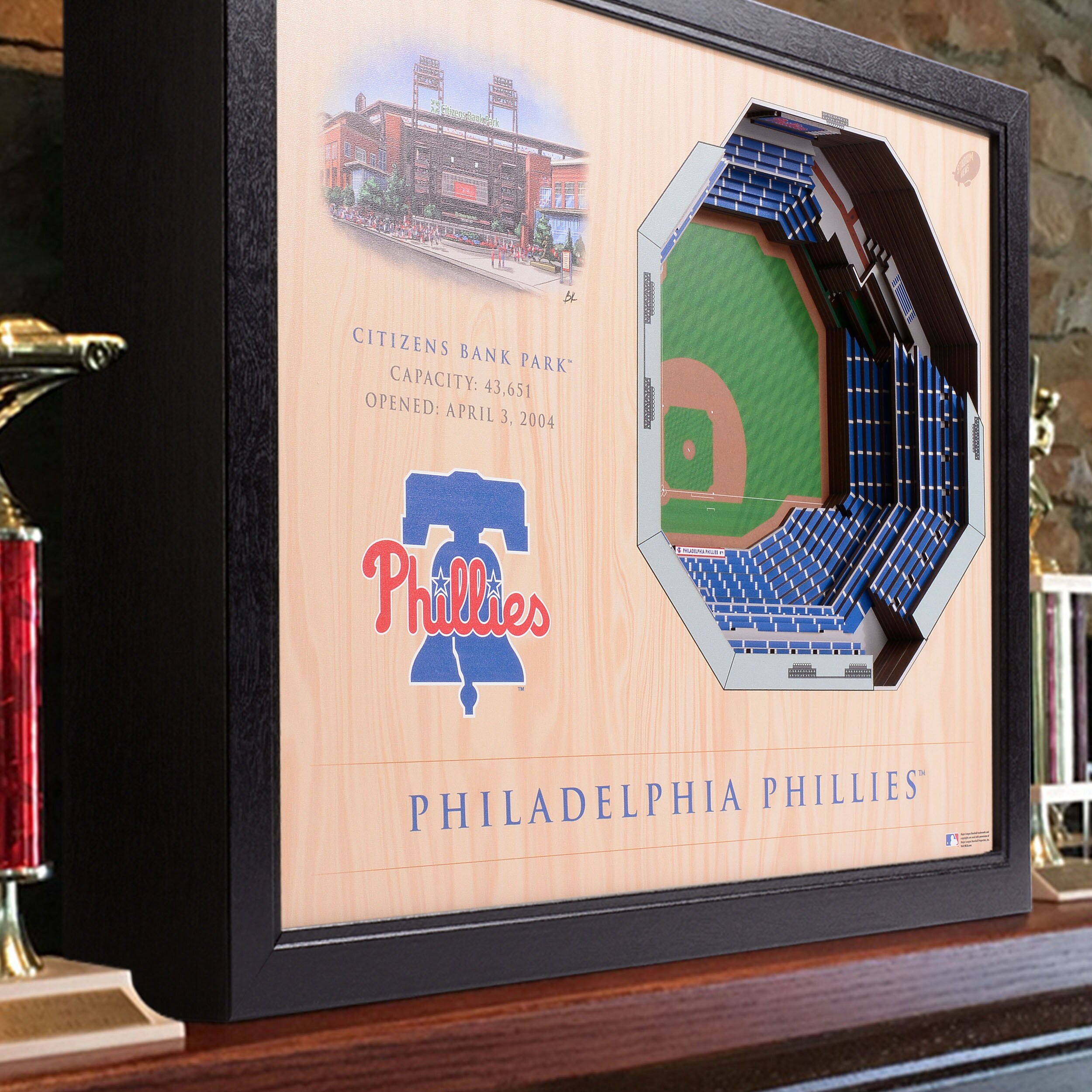  MLB Philadelphia Phillies 3D Portfolio : Sports & Outdoors