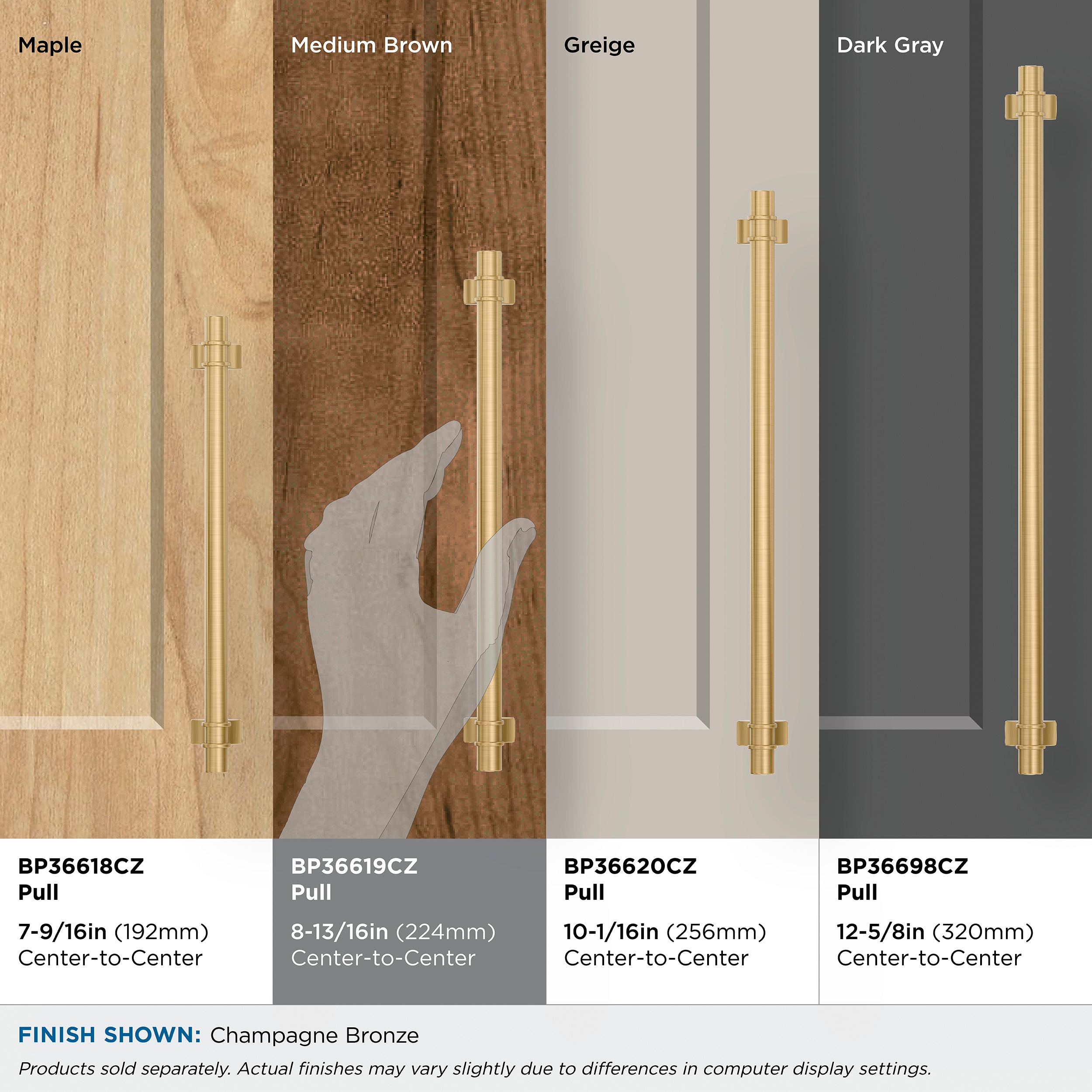Amerock BP36619CZ Cabinet-Pulls - View #5